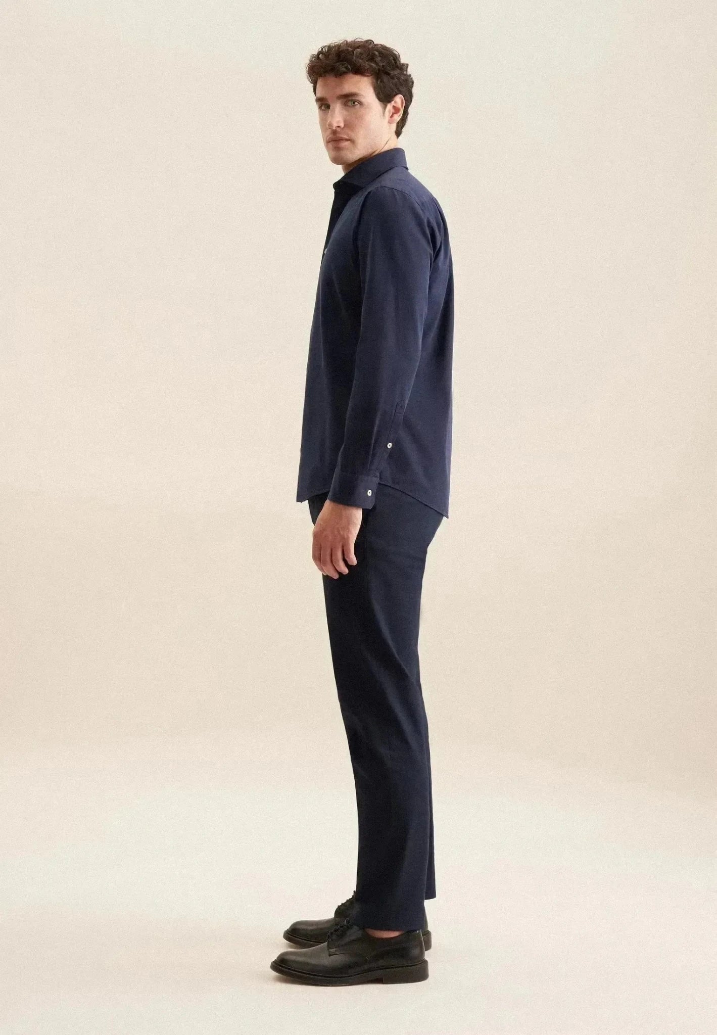 Seidensticker Regular Fit Spread Kent Casual Shirt Dark Blue | Studio DOS