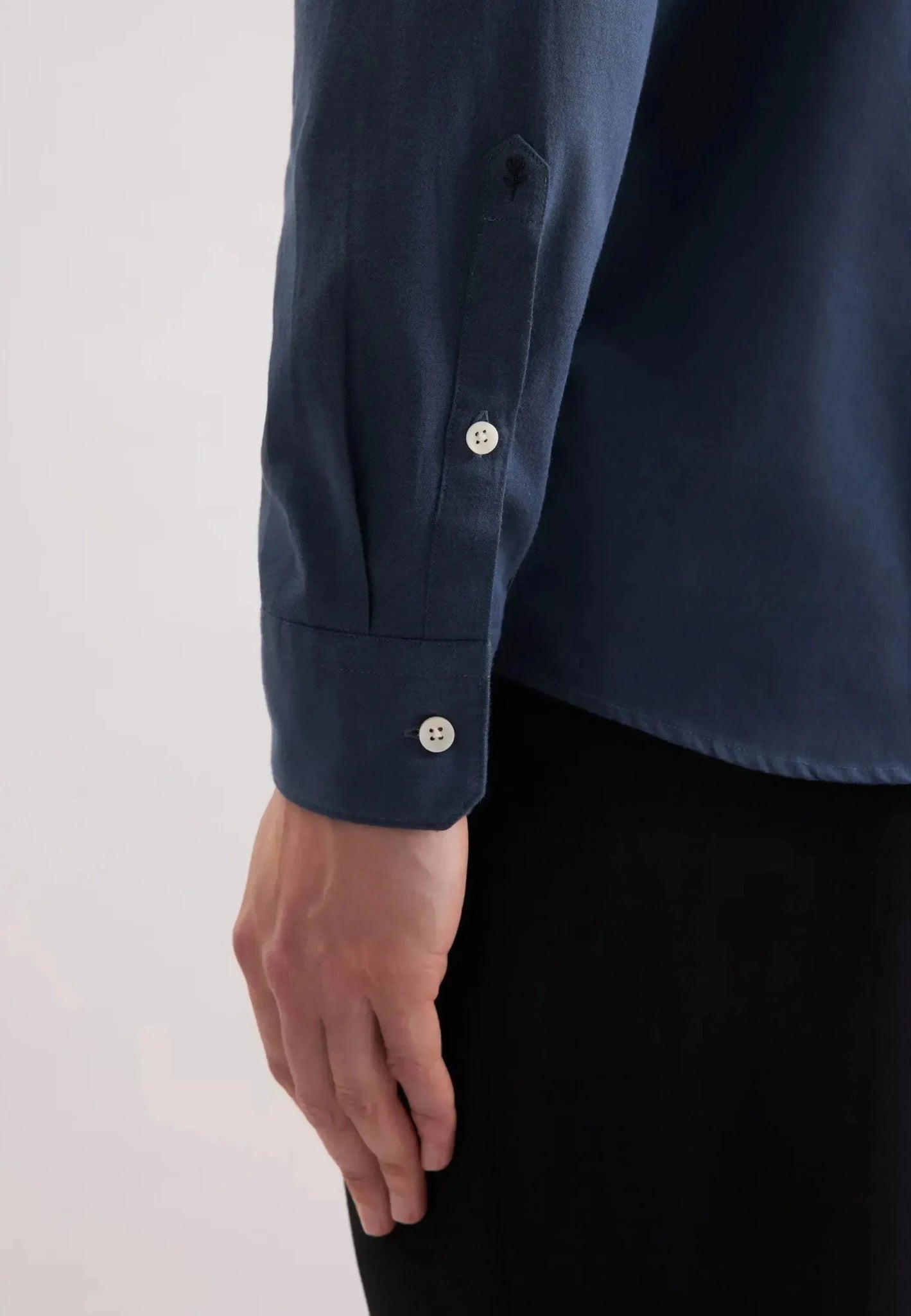 Seidensticker Regular Fit Spread Kent Pepita Flannel Shirt Dark Blue | Studio DOS