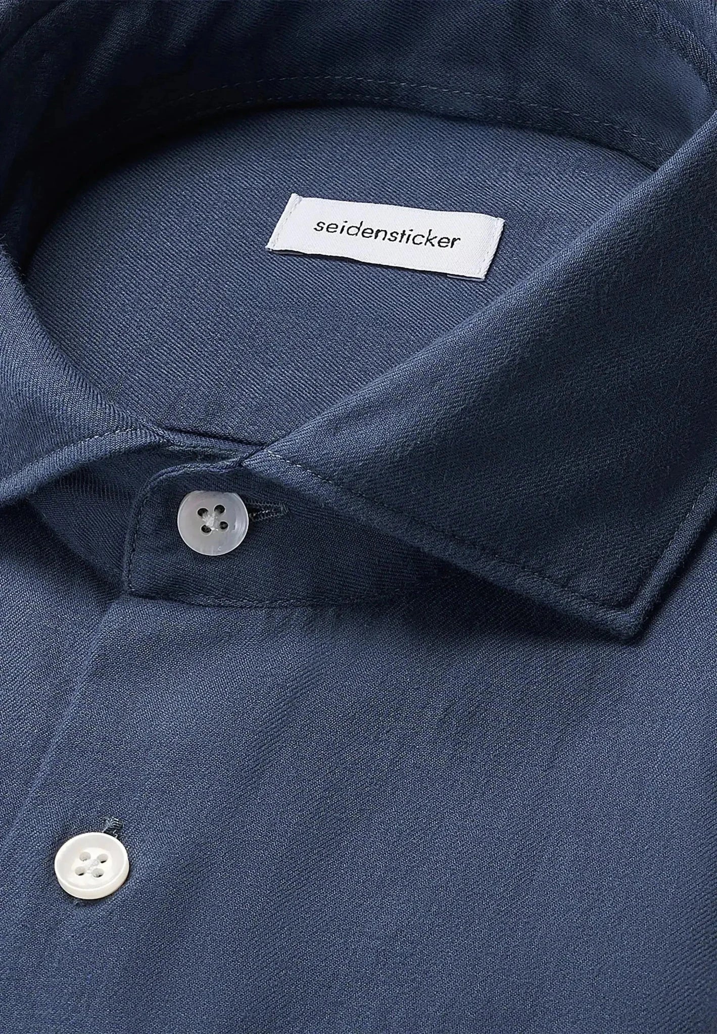 Seidensticker Regular Fit Spread Kent Pepita Flannel Shirt Dark Blue | Studio DOS
