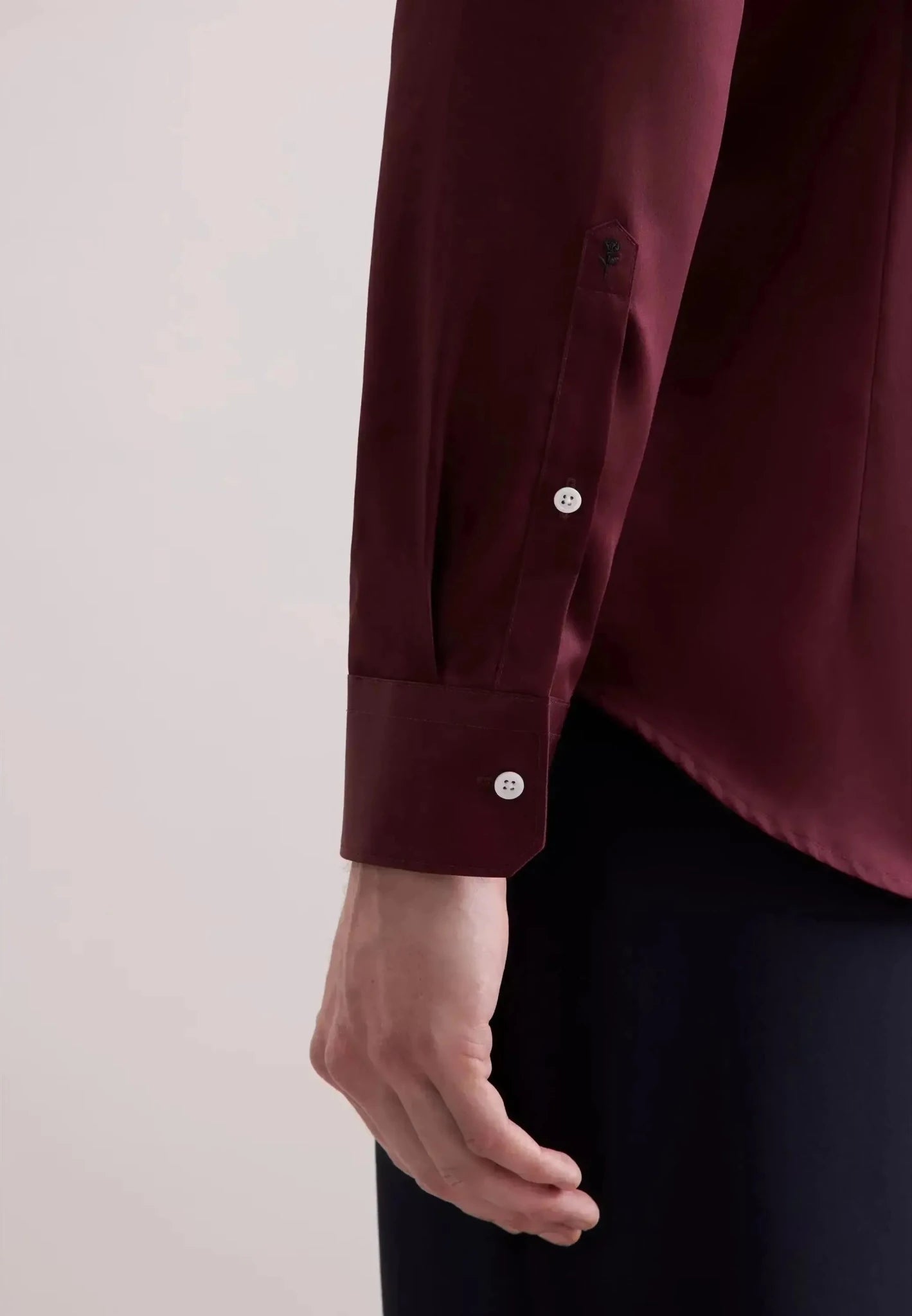Seidensticker Shaped Fit Easy Iron New Kent Business Shirt Burgundy | Studio DOS