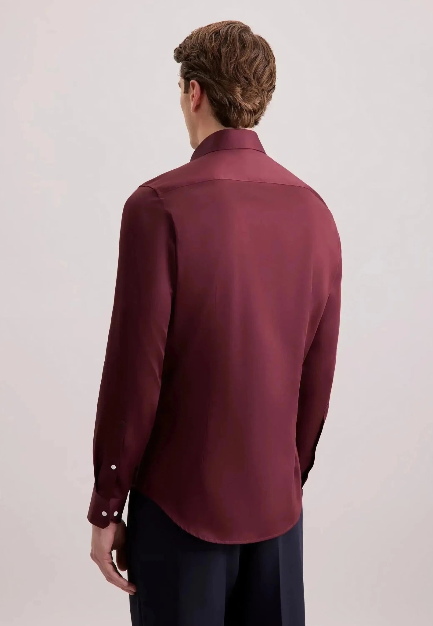 Seidensticker Shaped Fit Easy Iron New Kent Business Shirt Burgundy | Studio DOS
