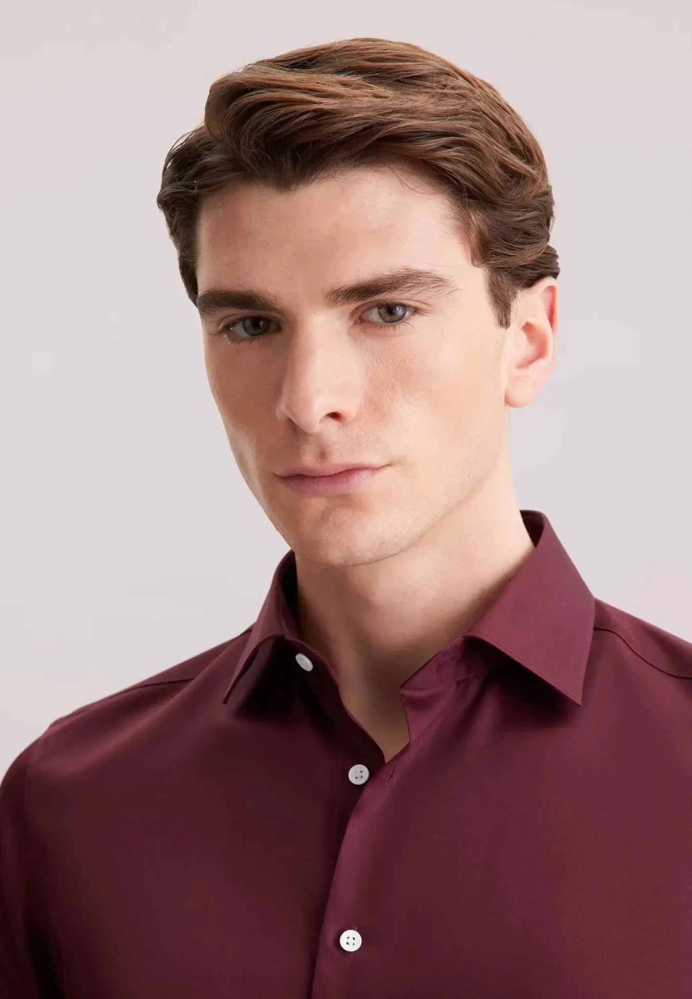 Seidensticker Shaped Fit Easy Iron New Kent Business Shirt Burgundy | Studio DOS