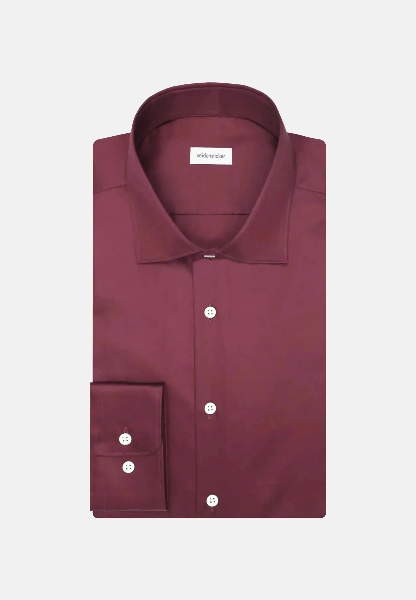 Seidensticker Shaped Fit Easy Iron New Kent Business Shirt Burgundy | Studio DOS