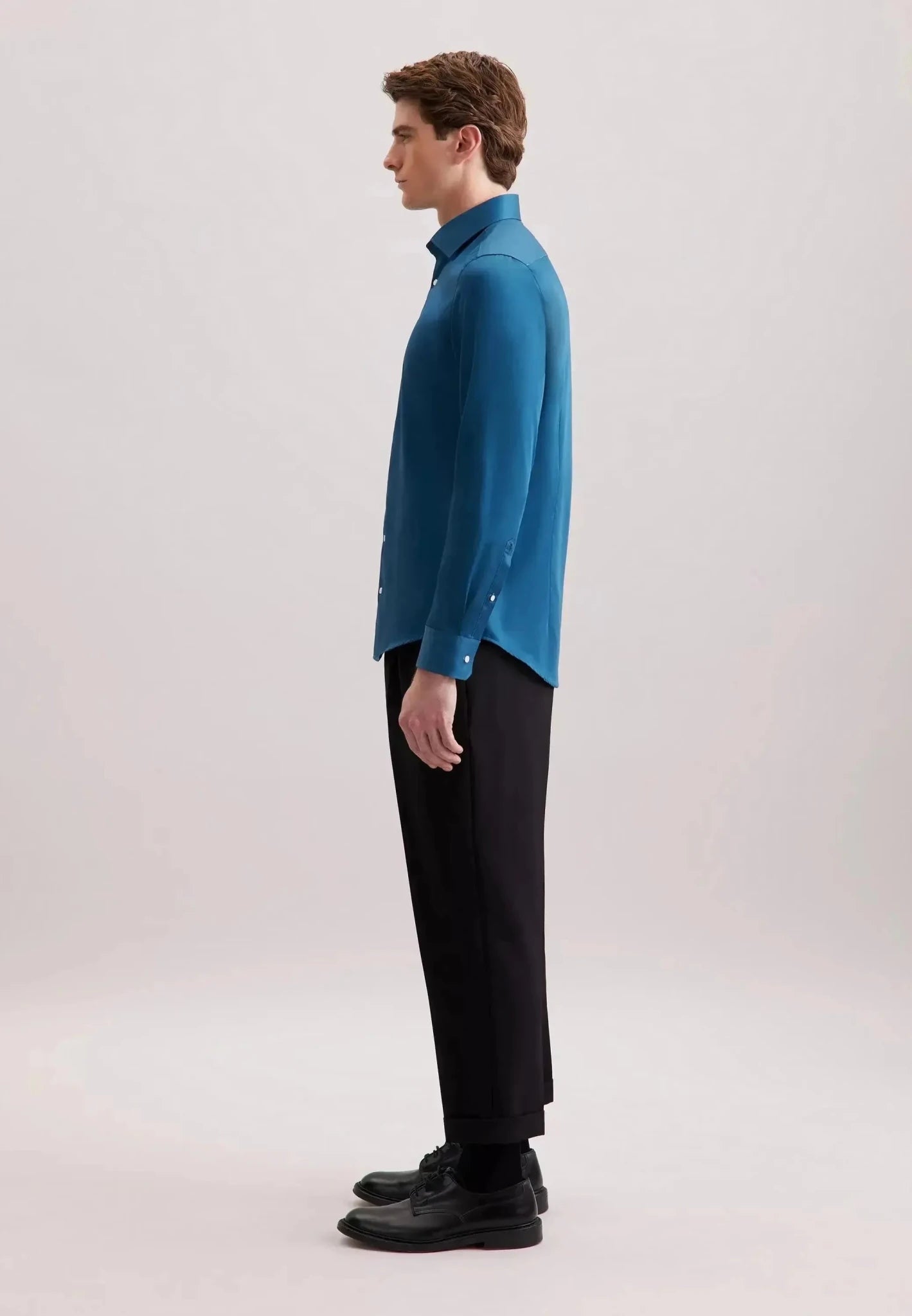 Seidensticker Shaped Fit Easy Iron New Kent Business Shirt Dark Teal | Studio DOS