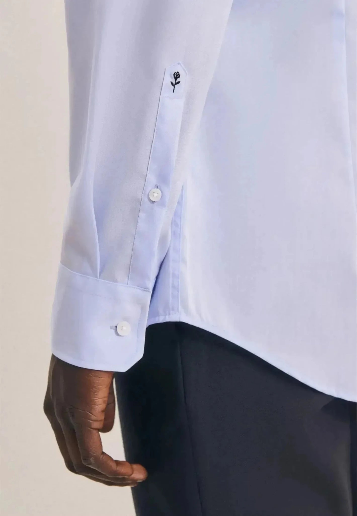 Seidensticker Shaped Fit No Iron Kent Collar Business Shirt Light Blue | Studio DOS