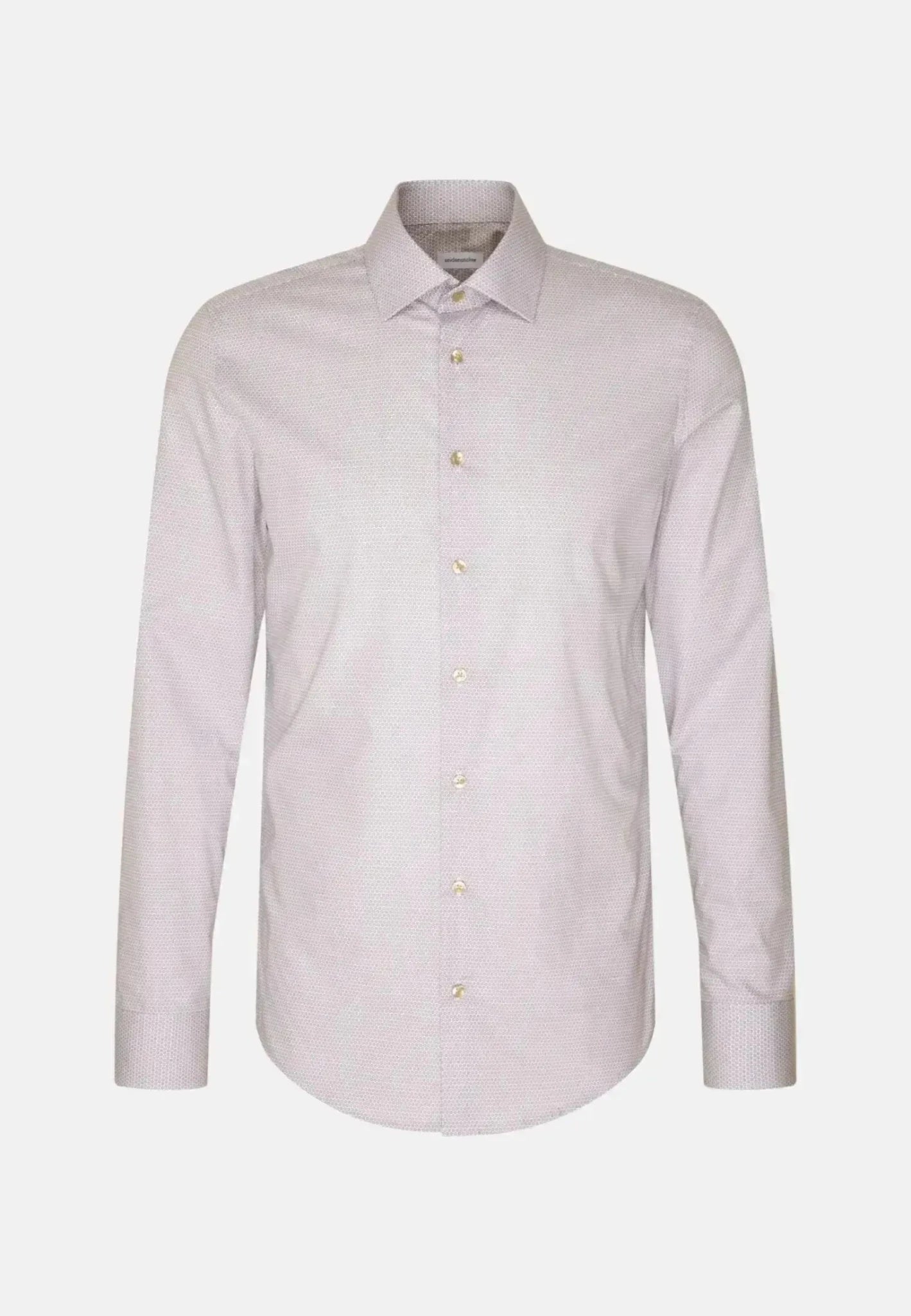 Seidensticker Slim Fit Business Kent Print Pattern Business Shirt Beige | Studio DOS