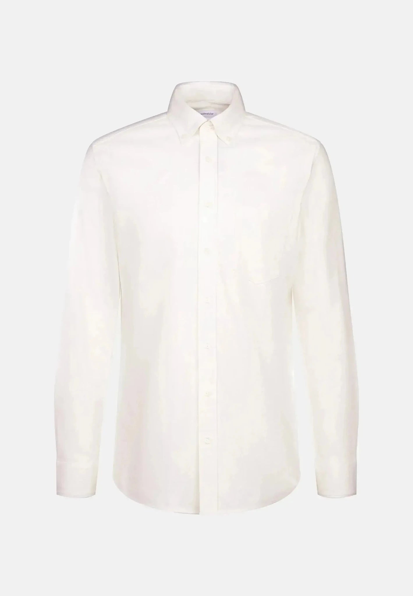 Seidensticker Slim Fit Button Down Flannel Shirt Ecru | Studio DOS