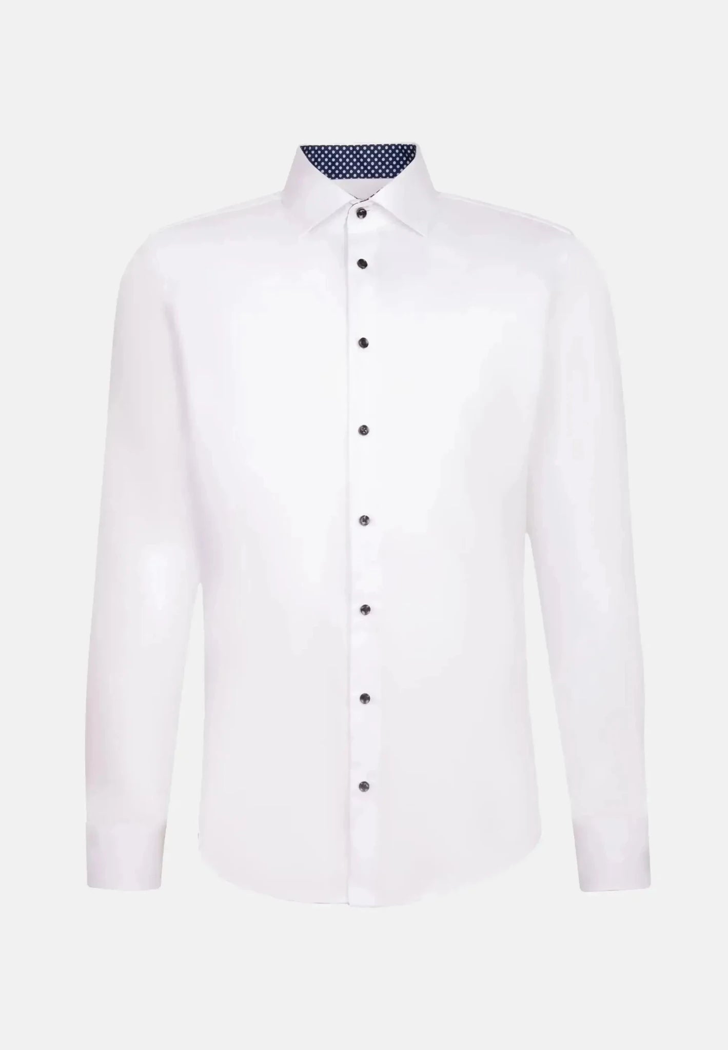 Seidensticker Slim Fit No Iron Contrast Kent Collar Business Shirt White | Studio DOS