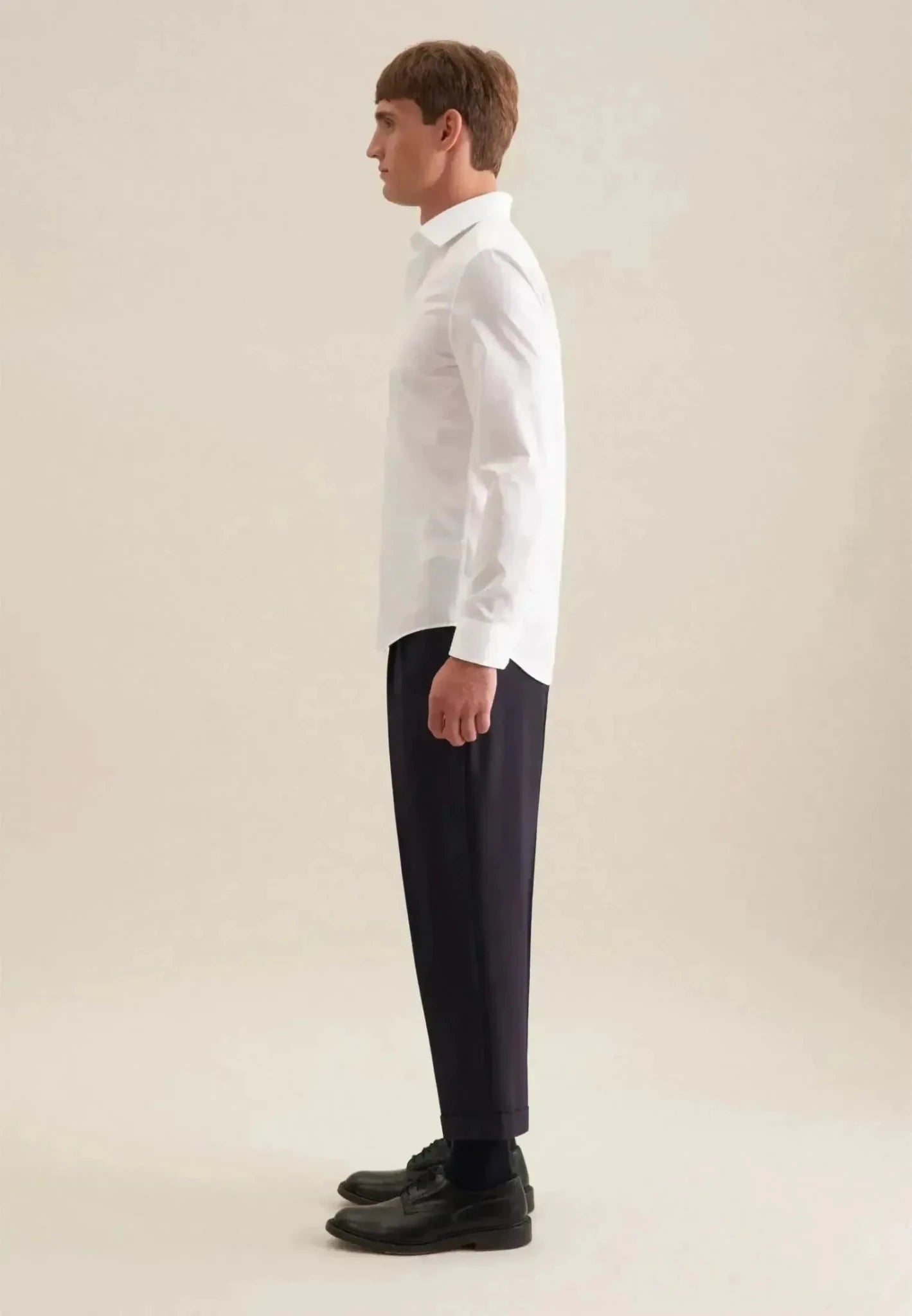 Seidensticker Slim Fit No Iron Kent Collar Business Shirt White | Studio DOS