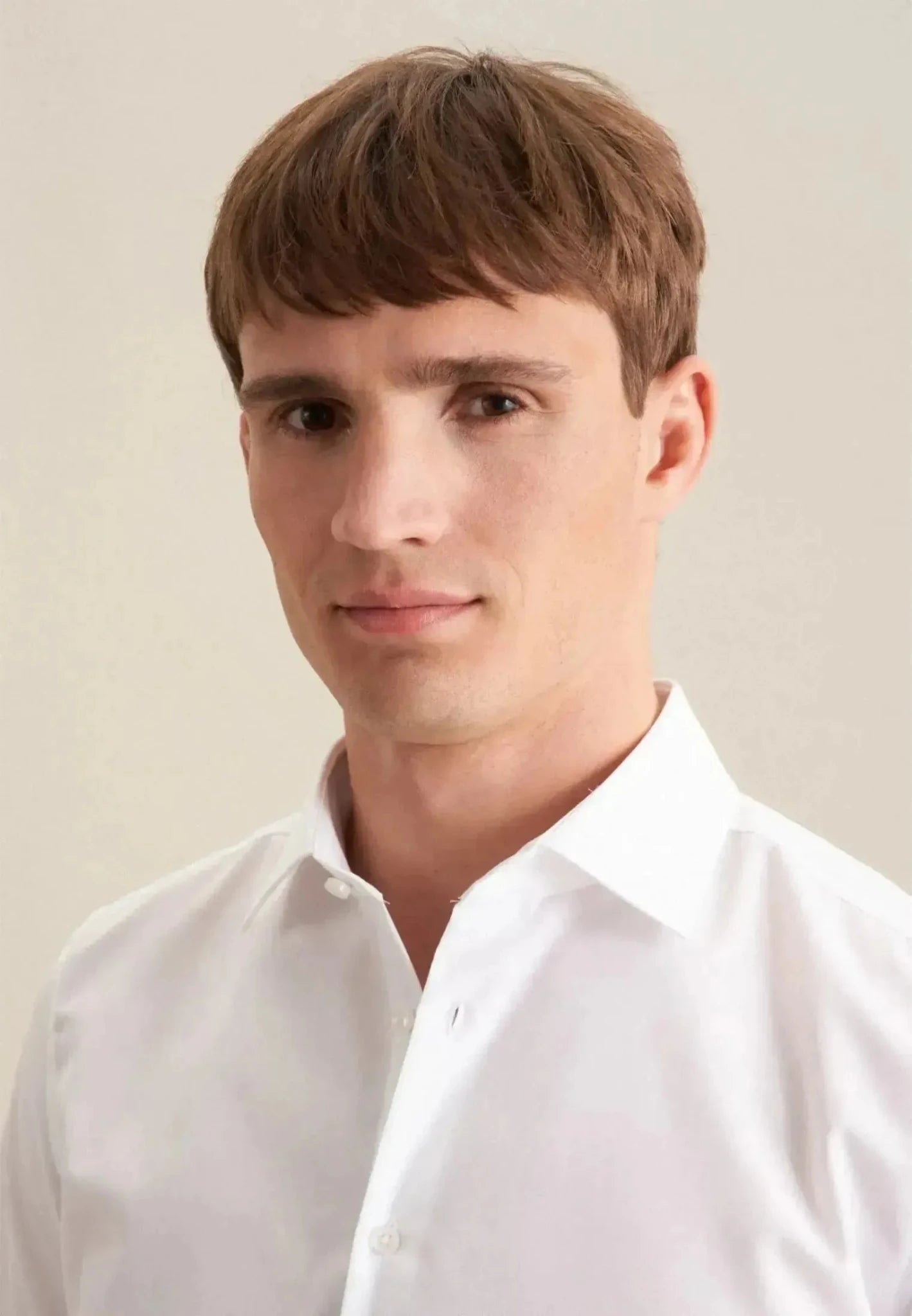 Seidensticker Slim Fit No Iron Kent Collar Business Shirt White | Studio DOS