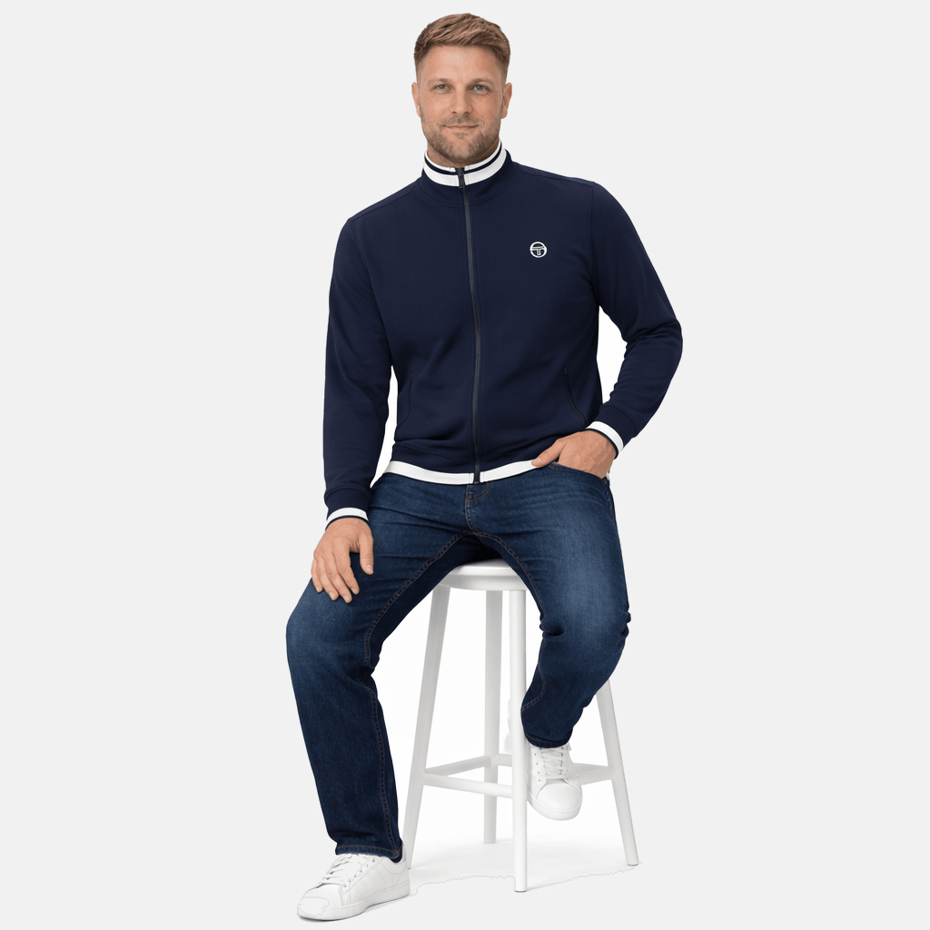 Sergio Tacchini Attilio Track Top Jacket Maritime Blue/Gardenia | Studio DOS