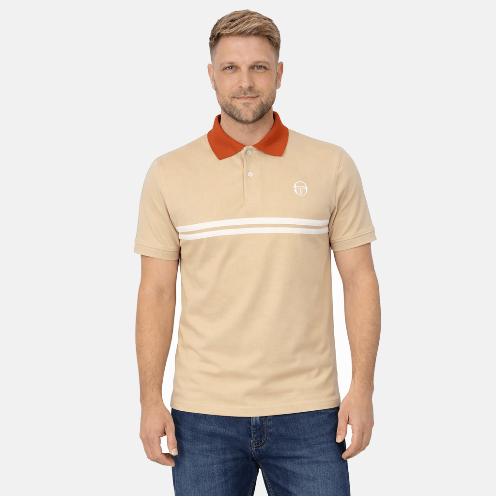 Sergio Tacchini Supermac Polo Shirt Mojave Desert/Rooibos Tea/Gardenia | Studio DOS