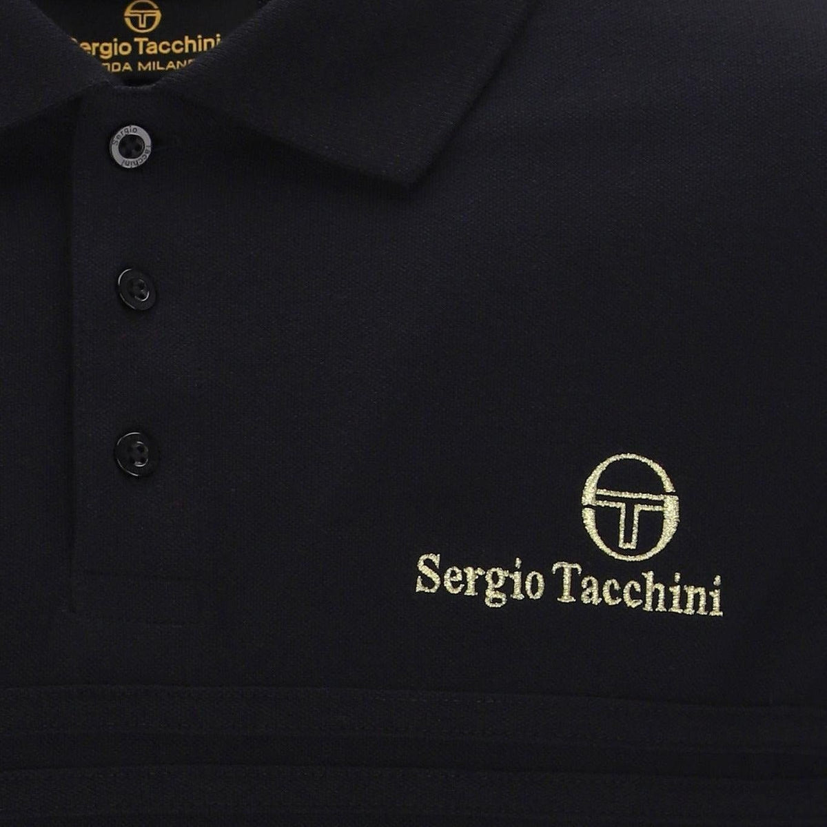 Sergio Tacchini Supermac Primo Polo Shirt Black/Gold | Studio DOS
