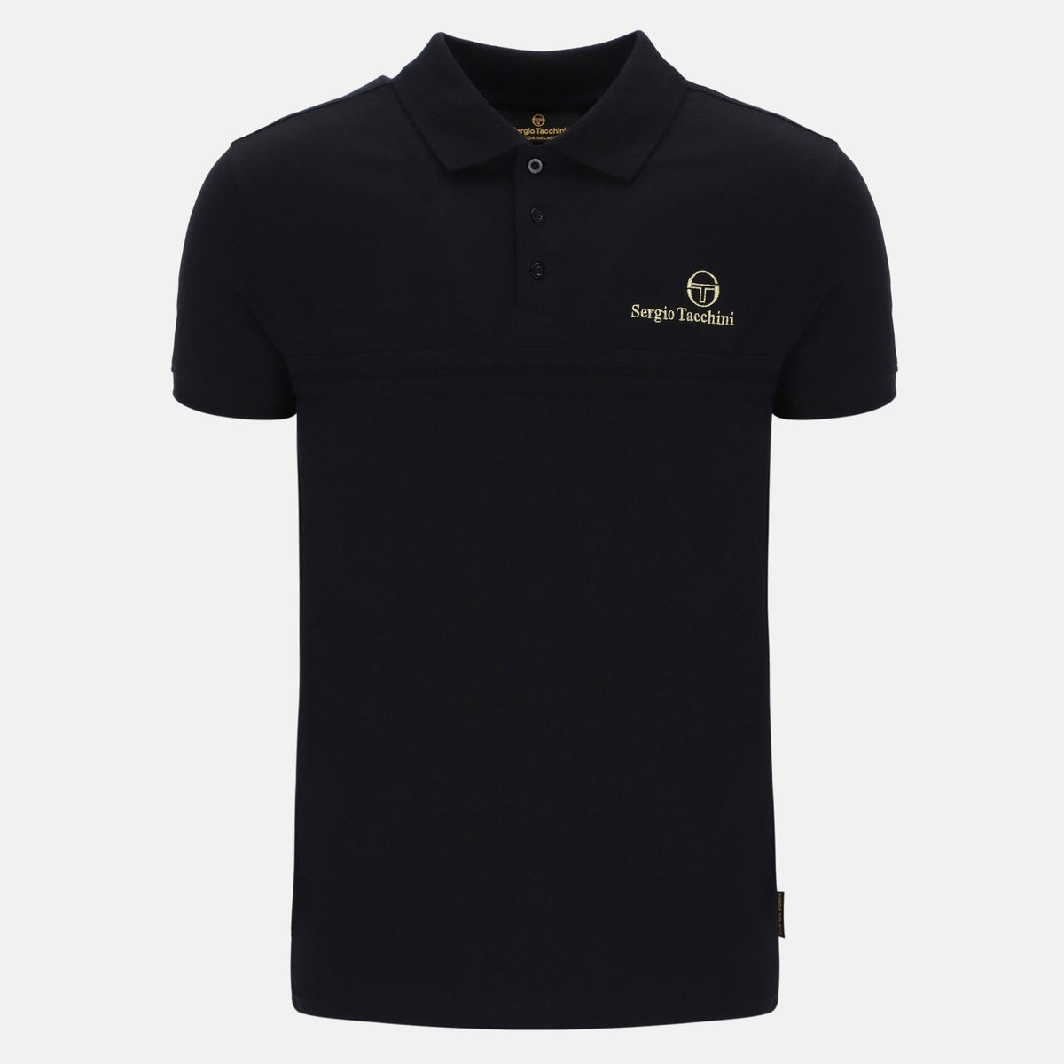 Sergio Tacchini Supermac Primo Polo Shirt Black/Gold | Studio DOS