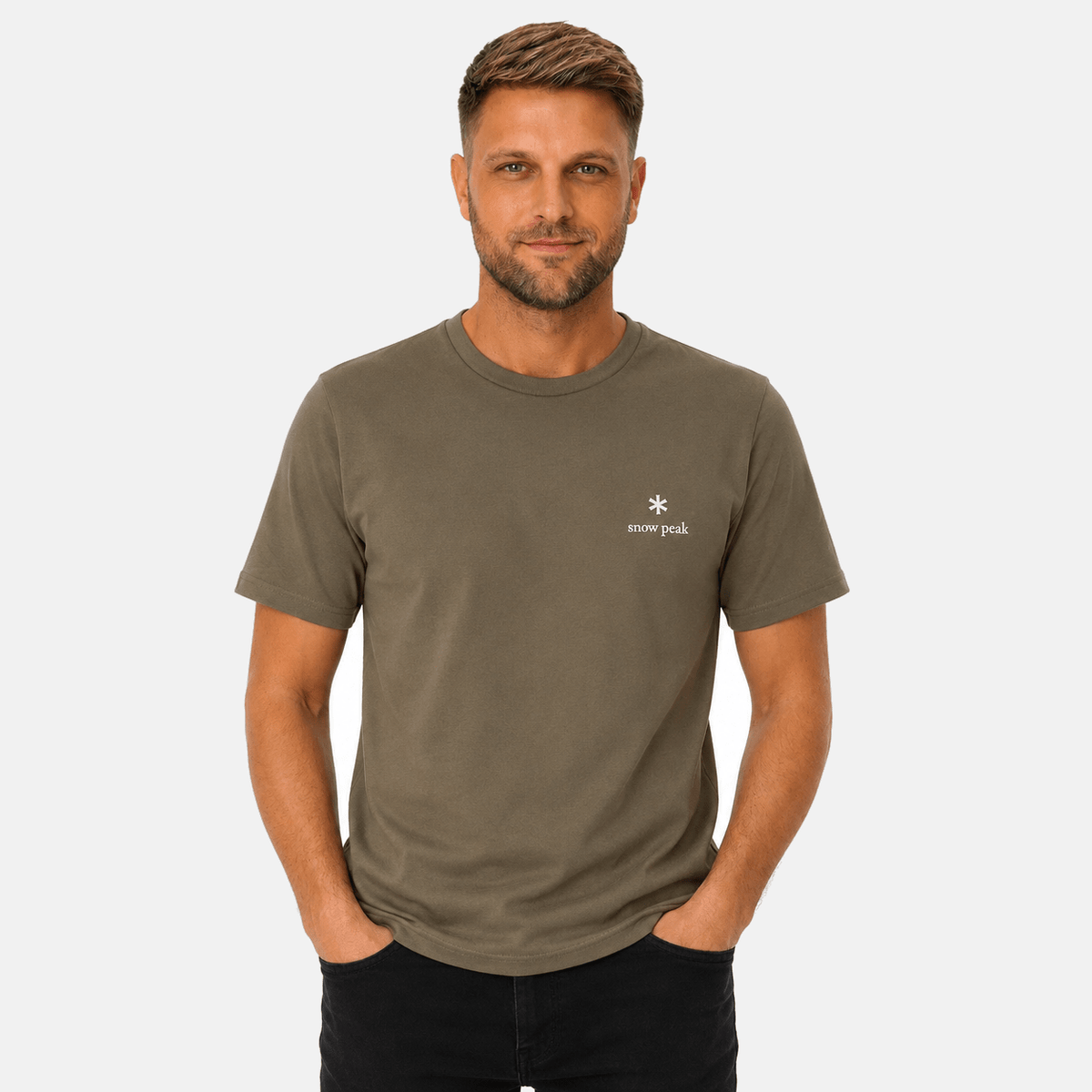 Snow Peak Logo T-Shirt Dark Beige | Studio DOS