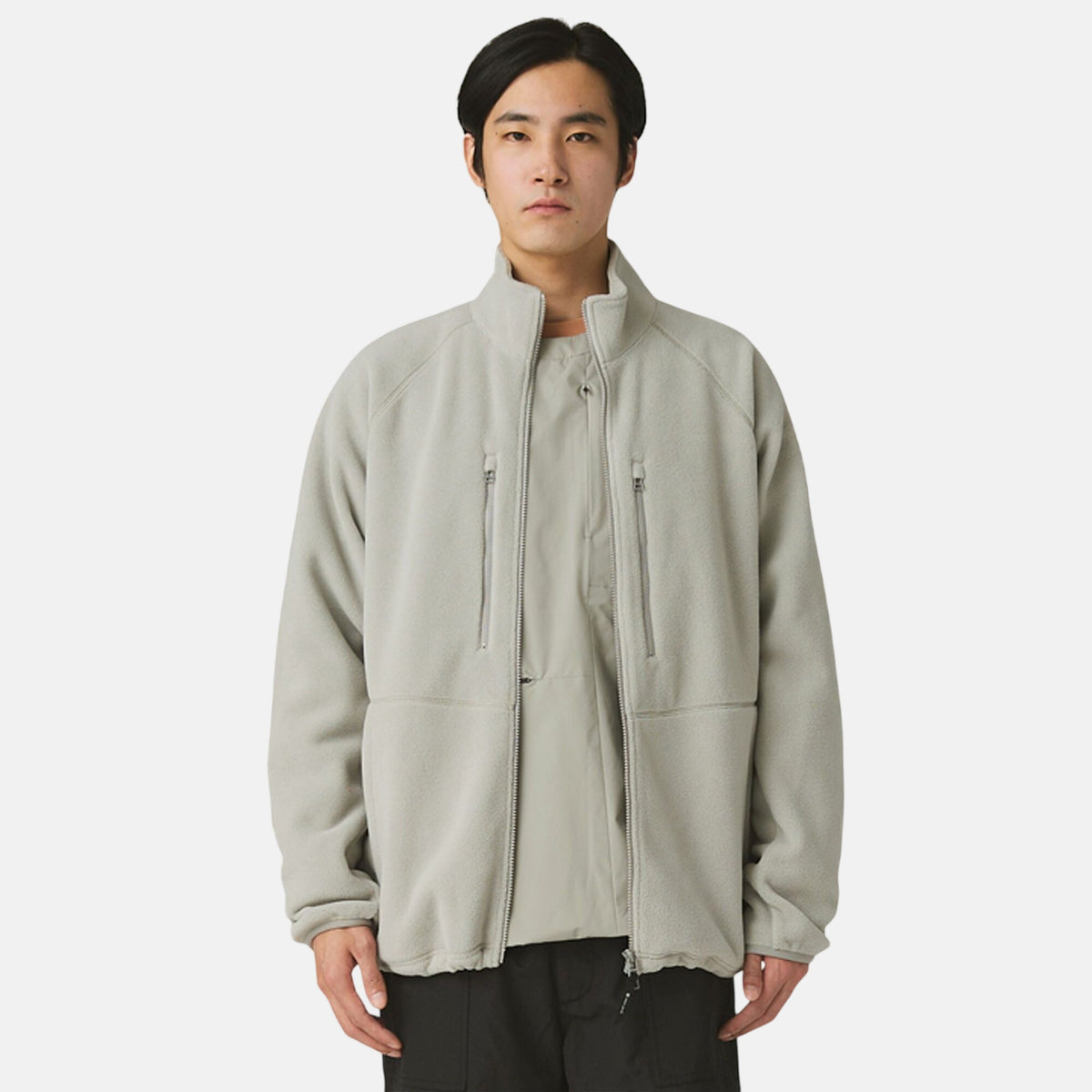 Snow Peak Mens Water - Repellent Fleece Jacket Light Grey | Studio DOS
