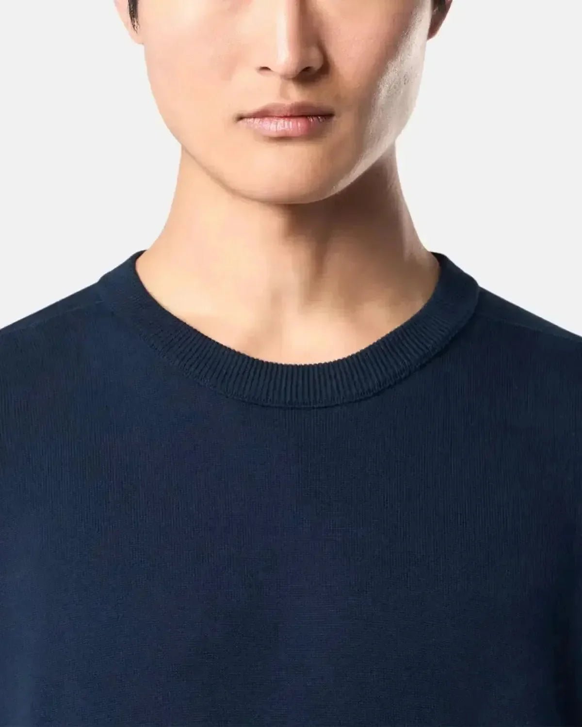 STONE ISLAND 5100053 SOFT ORGANIC COTTON CREWNECK KNIT NAVY BLUE | Studio DOS
