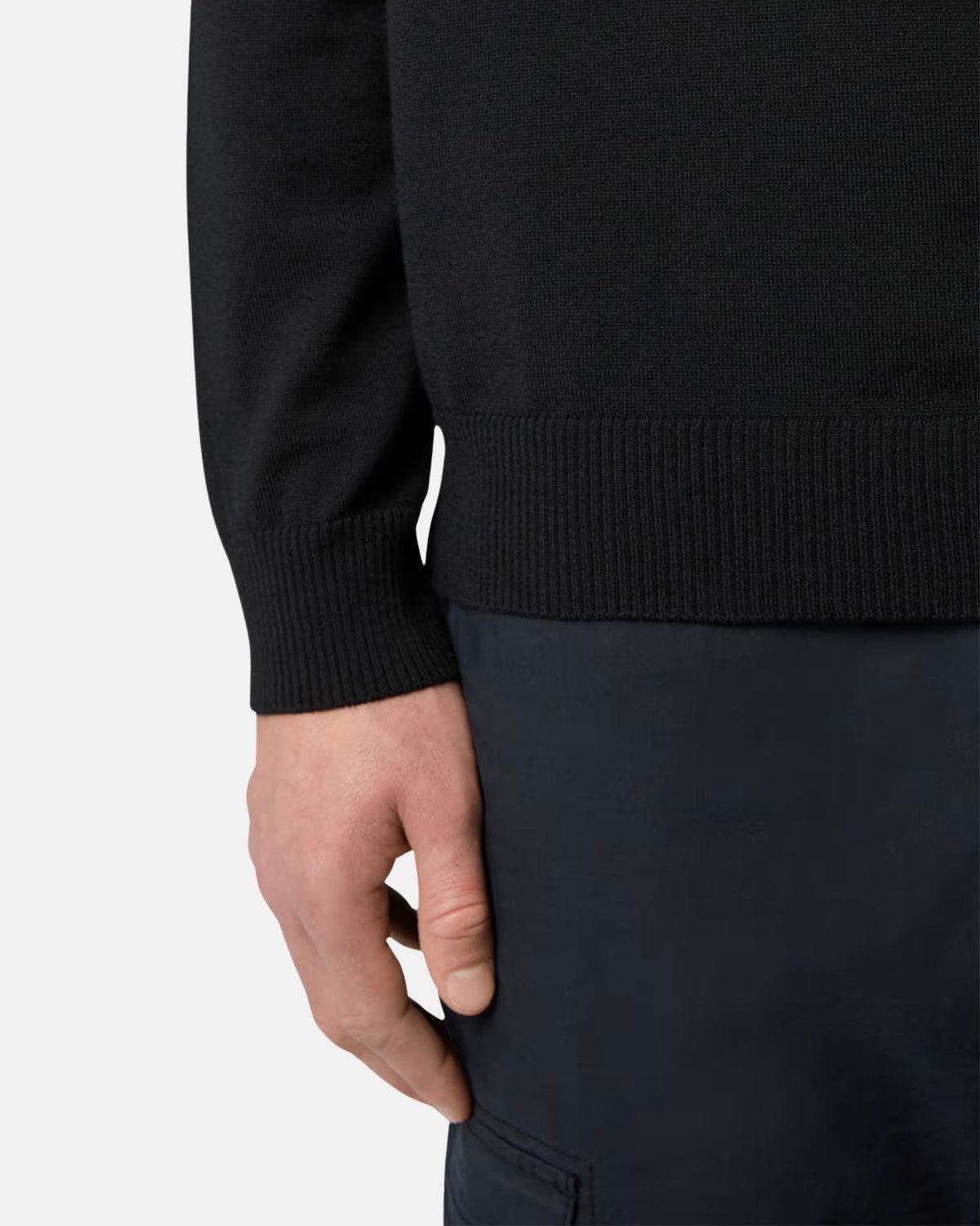 STONE ISLAND 510C4 LIGHT PURE RWS WOOL KNIT BLACK | Studio DOS