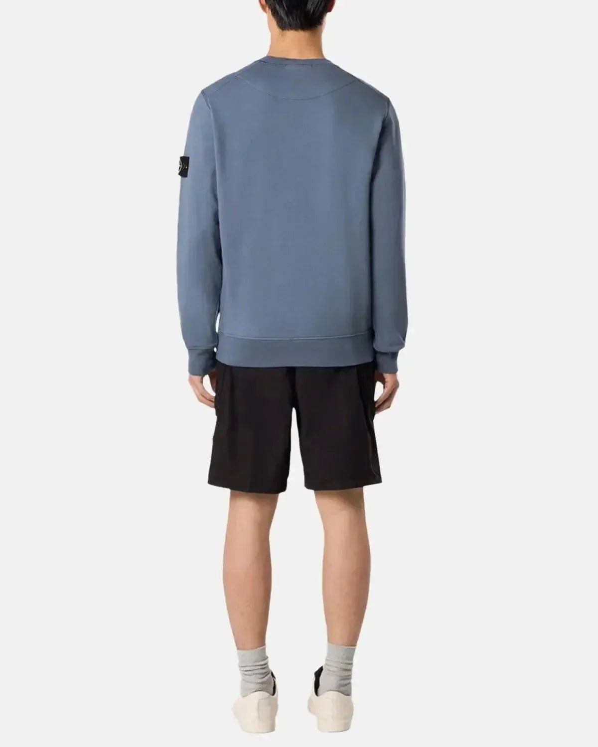 STONE ISLAND 6100044 ORGANIC COTTON FLEECE SWEATSHIRT AVIO BLUE | Studio DOS