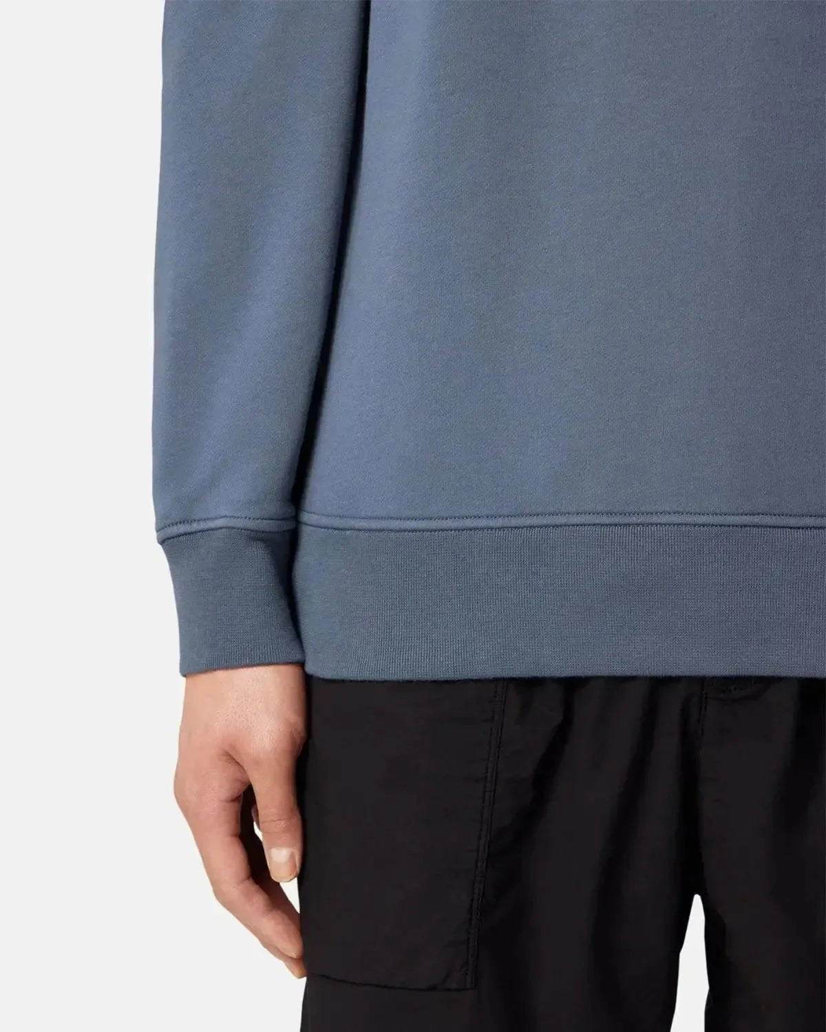 STONE ISLAND 6100044 ORGANIC COTTON FLEECE SWEATSHIRT AVIO BLUE | Studio DOS