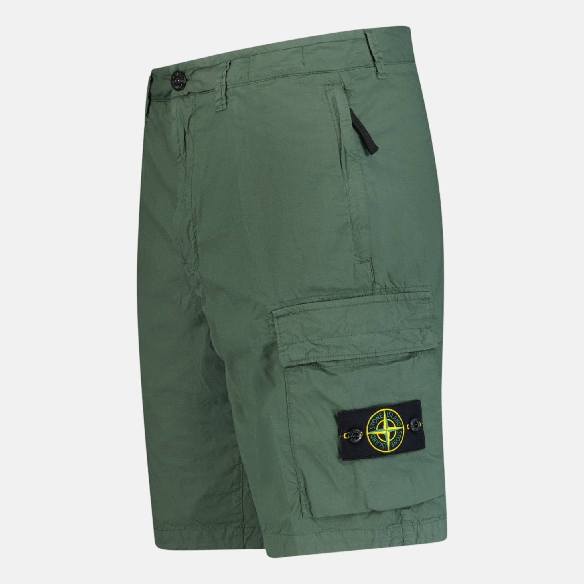 Stone Island Bermuda Cargo Shorts Dusk Green | Studio DOS