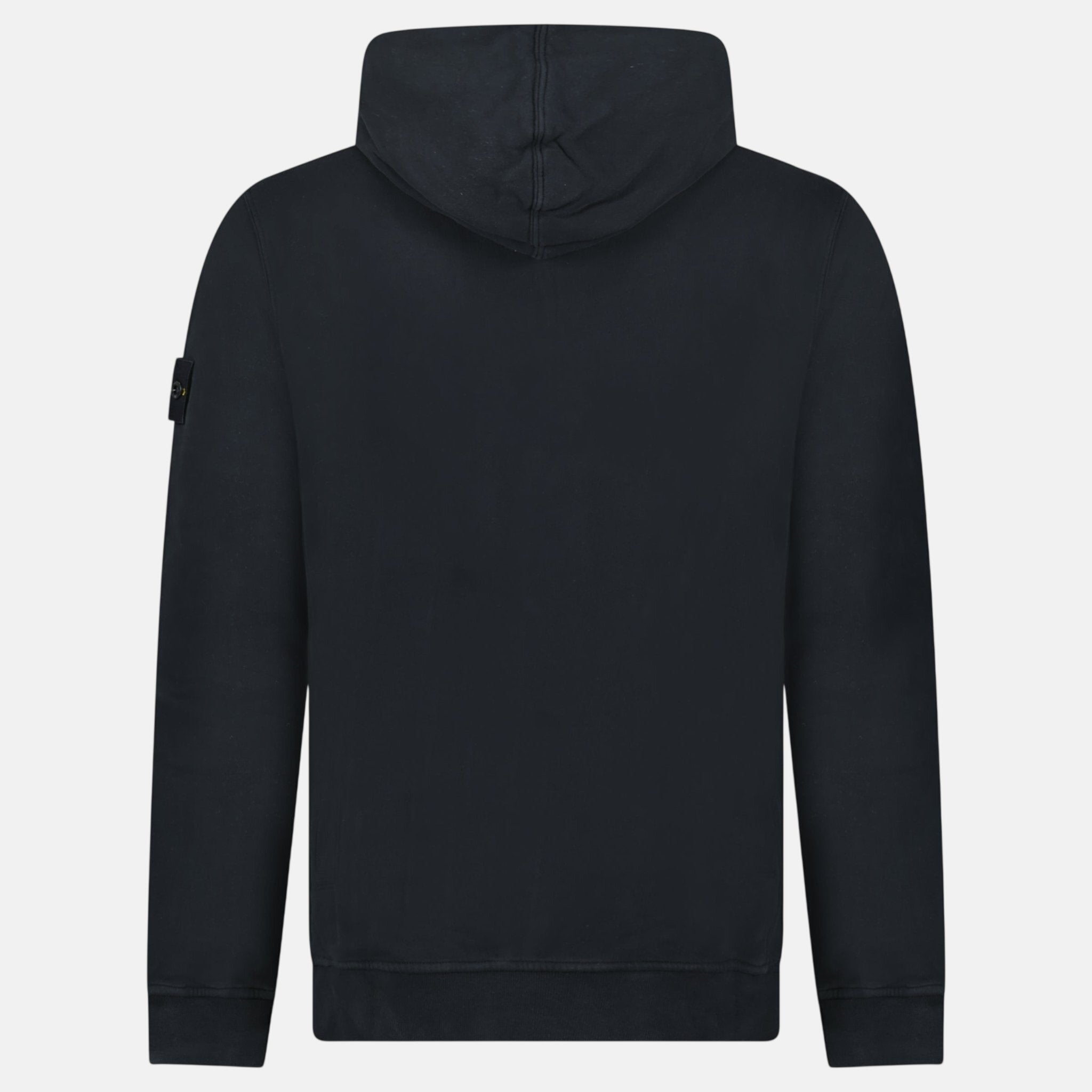 Stone Island Brushed Organic Cotton Hoodie Black | Studio DOS