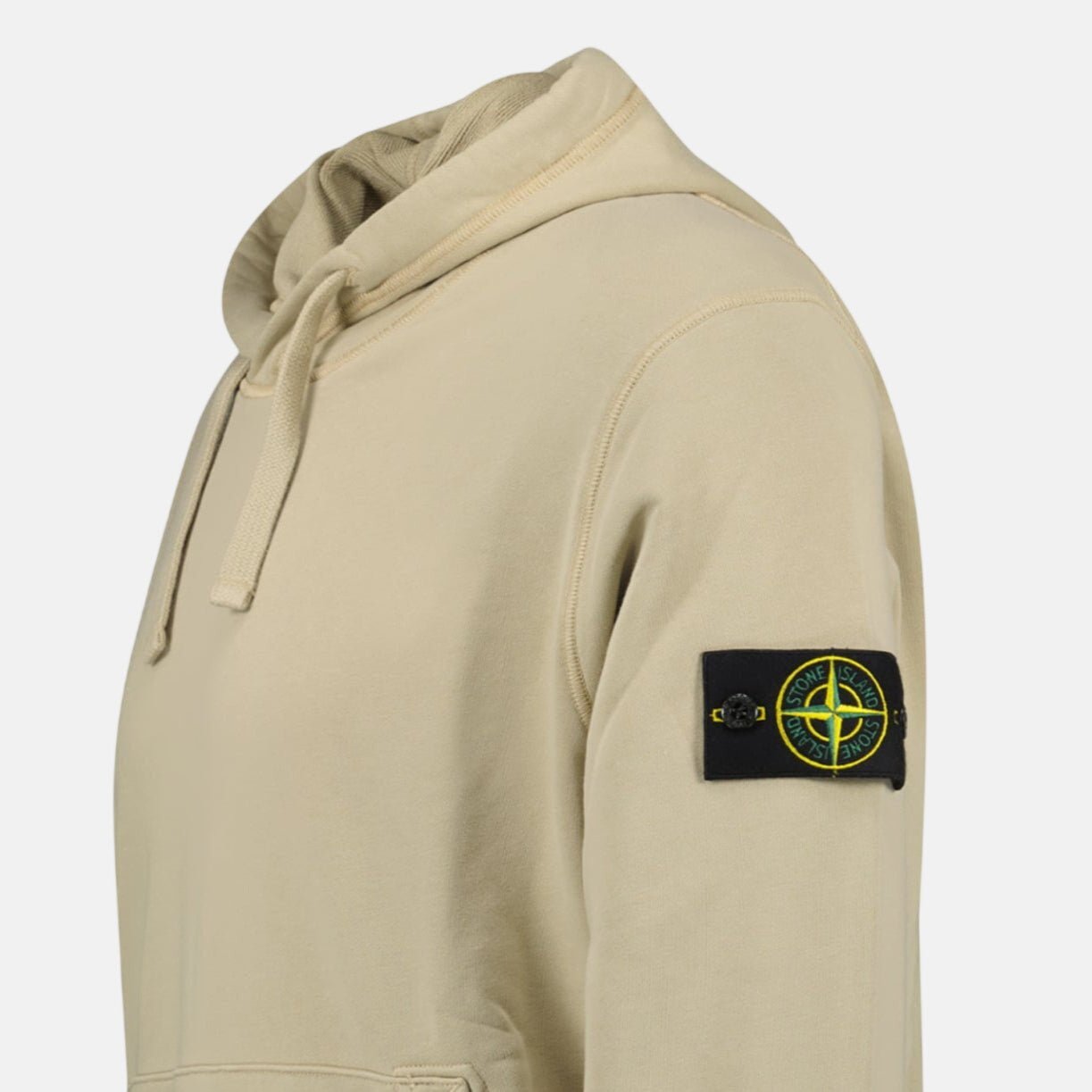 Stone Island Brushed Organic Cotton Hoodie Desert | Studio DOS