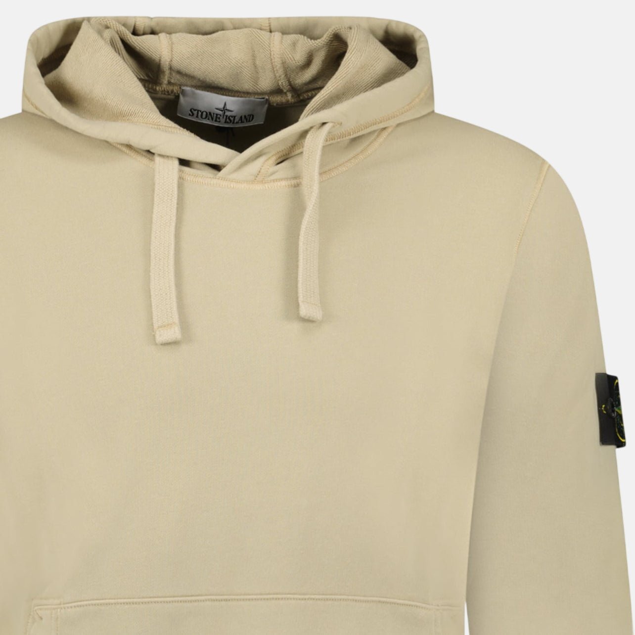 Stone Island Brushed Organic Cotton Hoodie Desert | Studio DOS