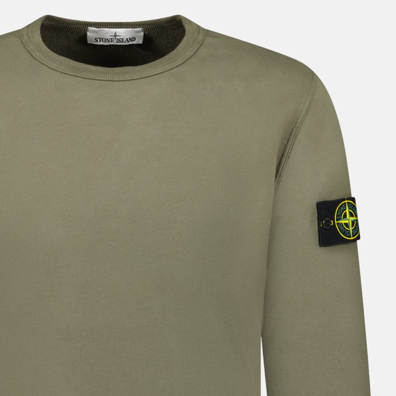Stone Island Brushed Organic Cotton Sweatshirt Walnut Brown | Studio DOS
