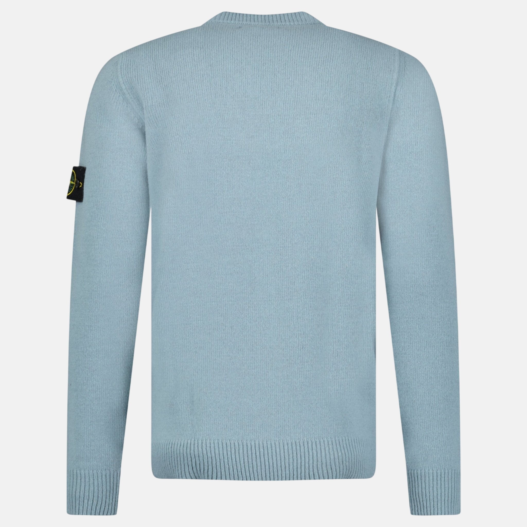 Stone Island Compass - Badge Knit Wool Jumper Green Grey | Studio DOS