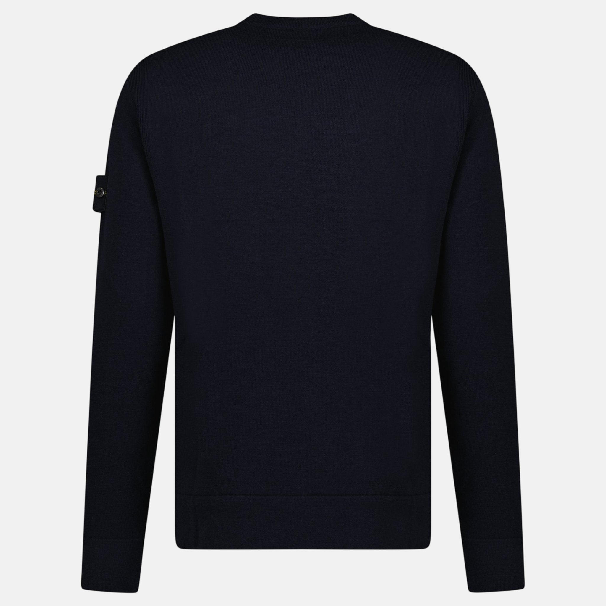 Stone Island Compass - Badge Wool Blend Jumper Navy | Studio DOS