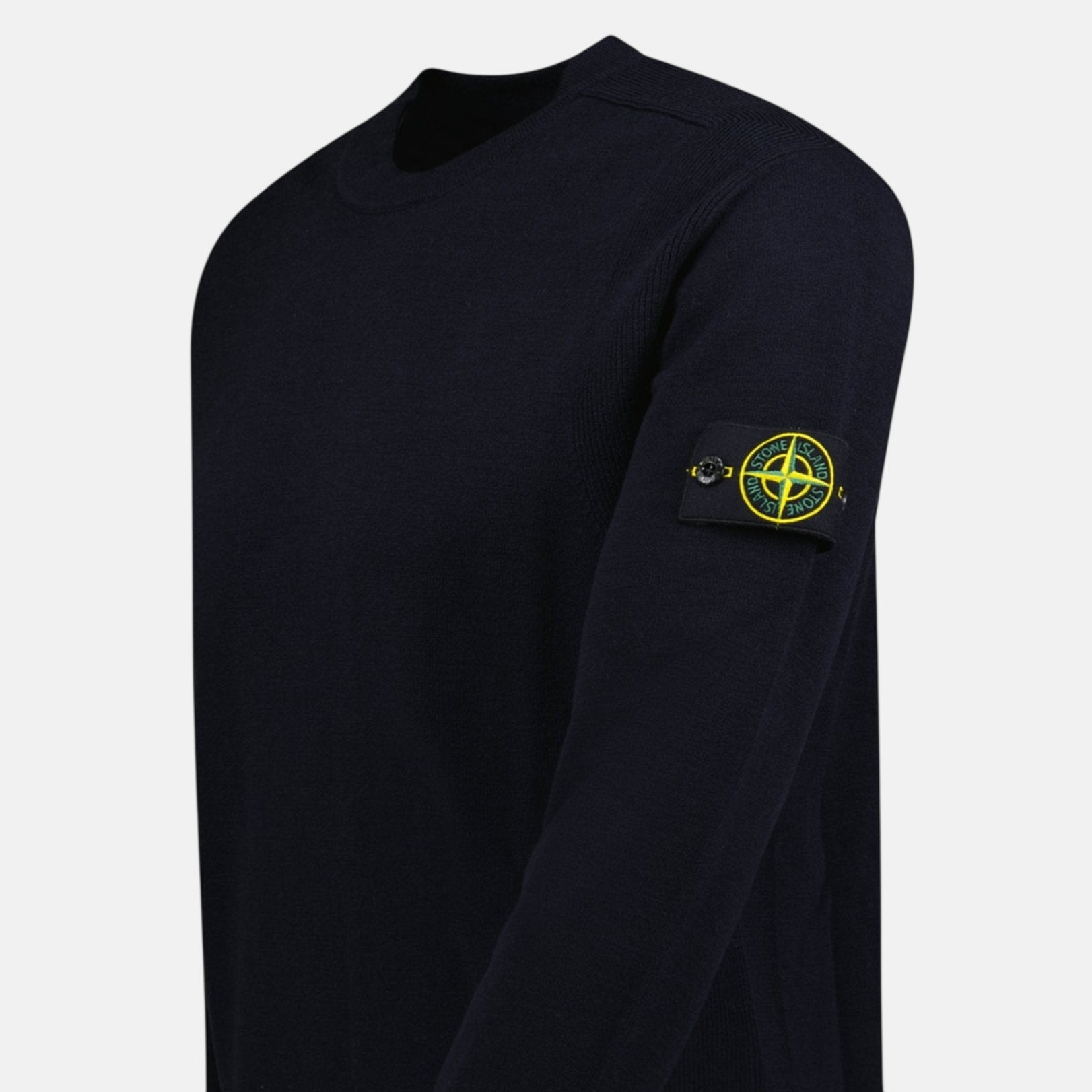 Stone Island Compass - Badge Wool Blend Jumper Navy | Studio DOS