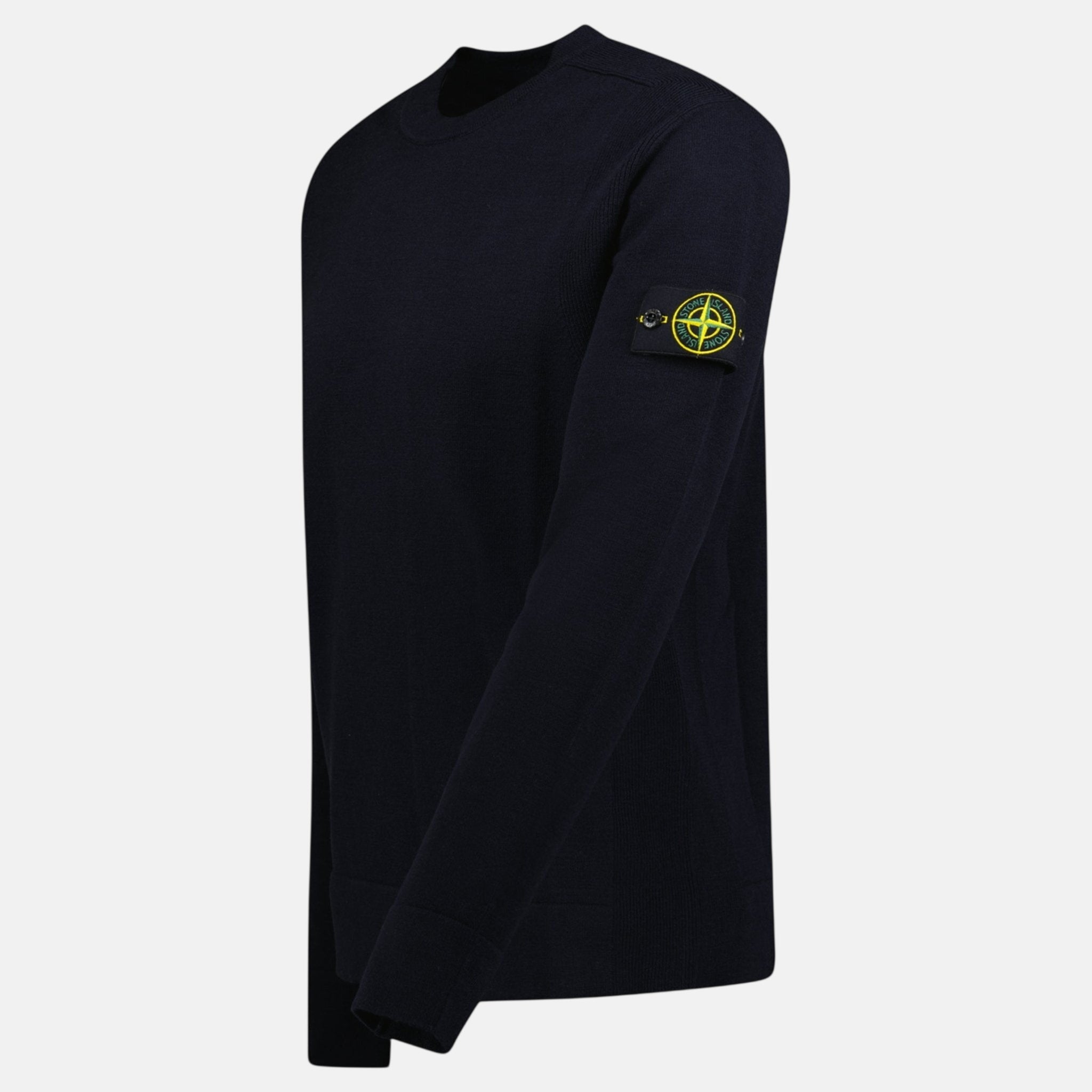Stone Island Compass - Badge Wool Blend Jumper Navy | Studio DOS