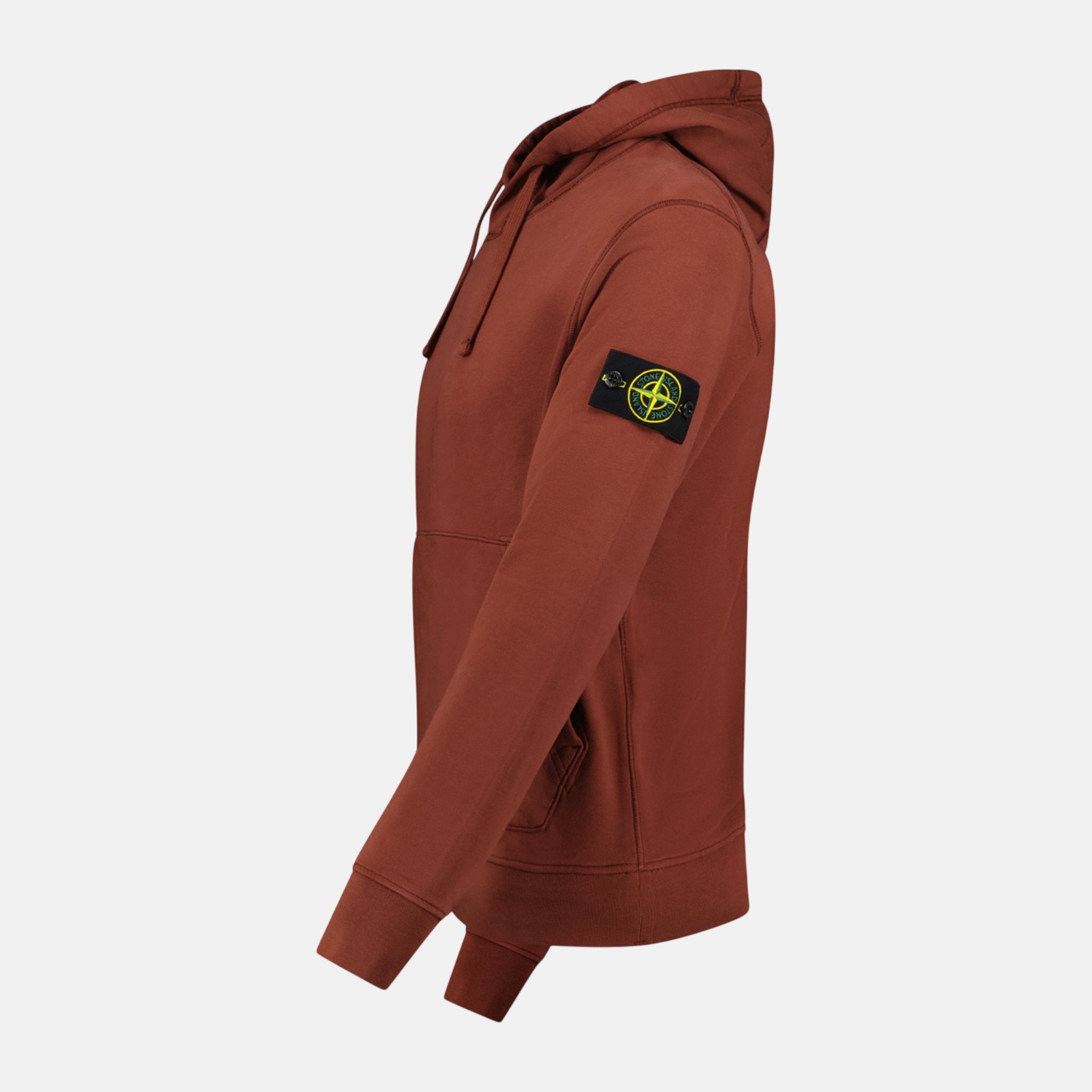 Stone Island Cotton Hoodie Sweatshirt Maroon | Studio DOS