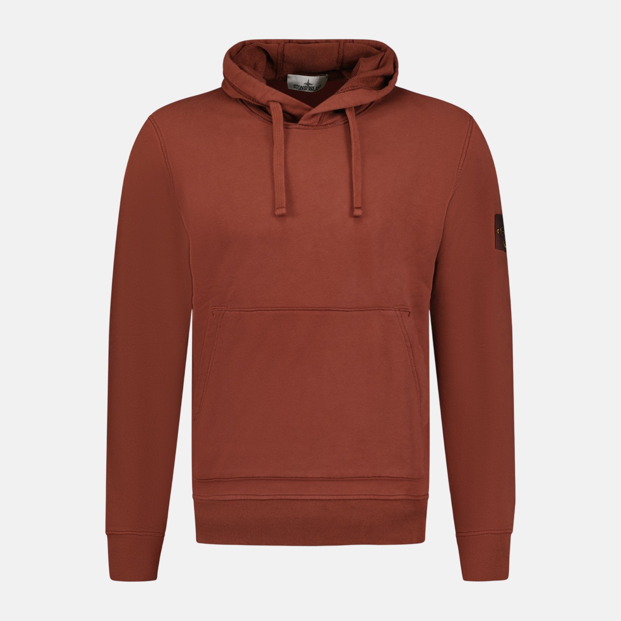 Stone Island Cotton Hoodie Sweatshirt Maroon | Studio DOS