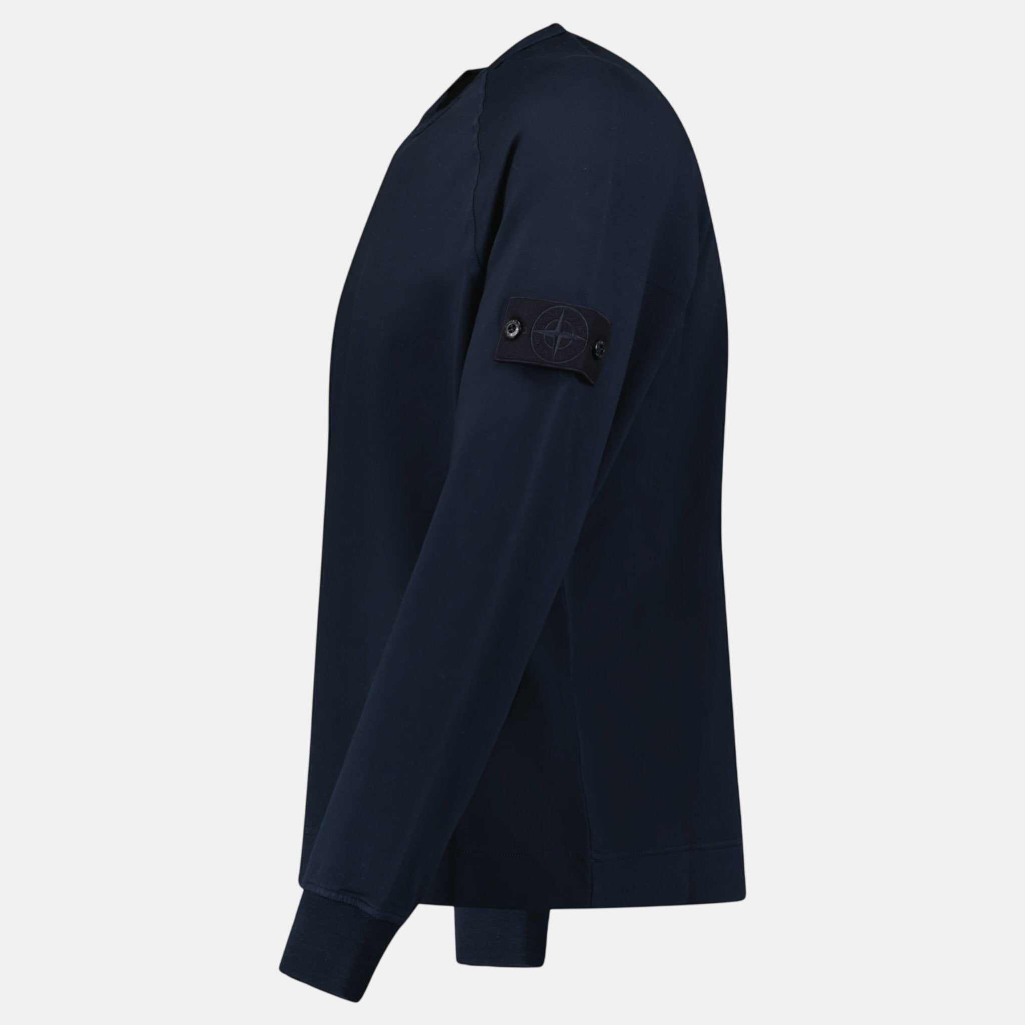 Stone Island Ghost Series Badge Crewneck Sweatshirt Navy | Studio DOS