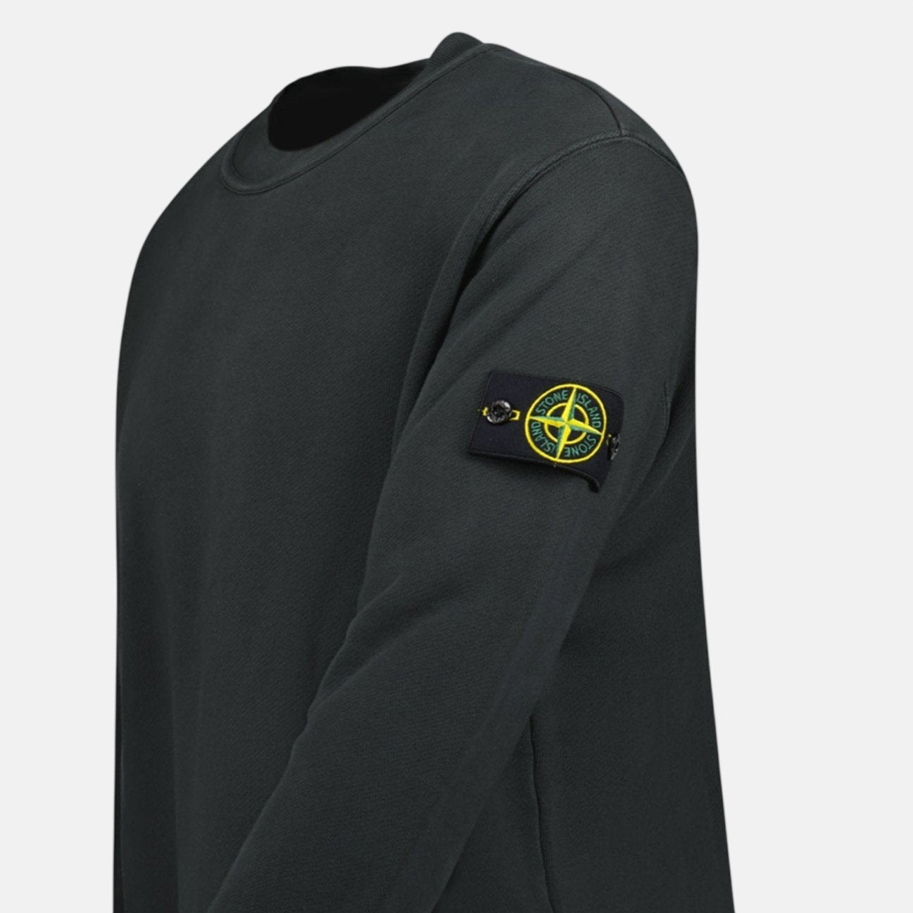 Stone Island Old Effect Crewneck Sweatshirt Lead Grey | Studio DOS
