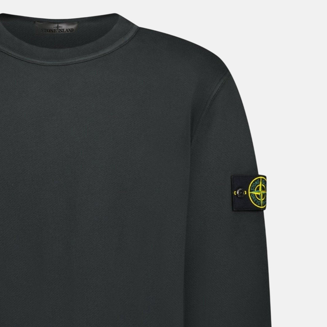 Stone Island Old Effect Crewneck Sweatshirt Lead Grey | Studio DOS