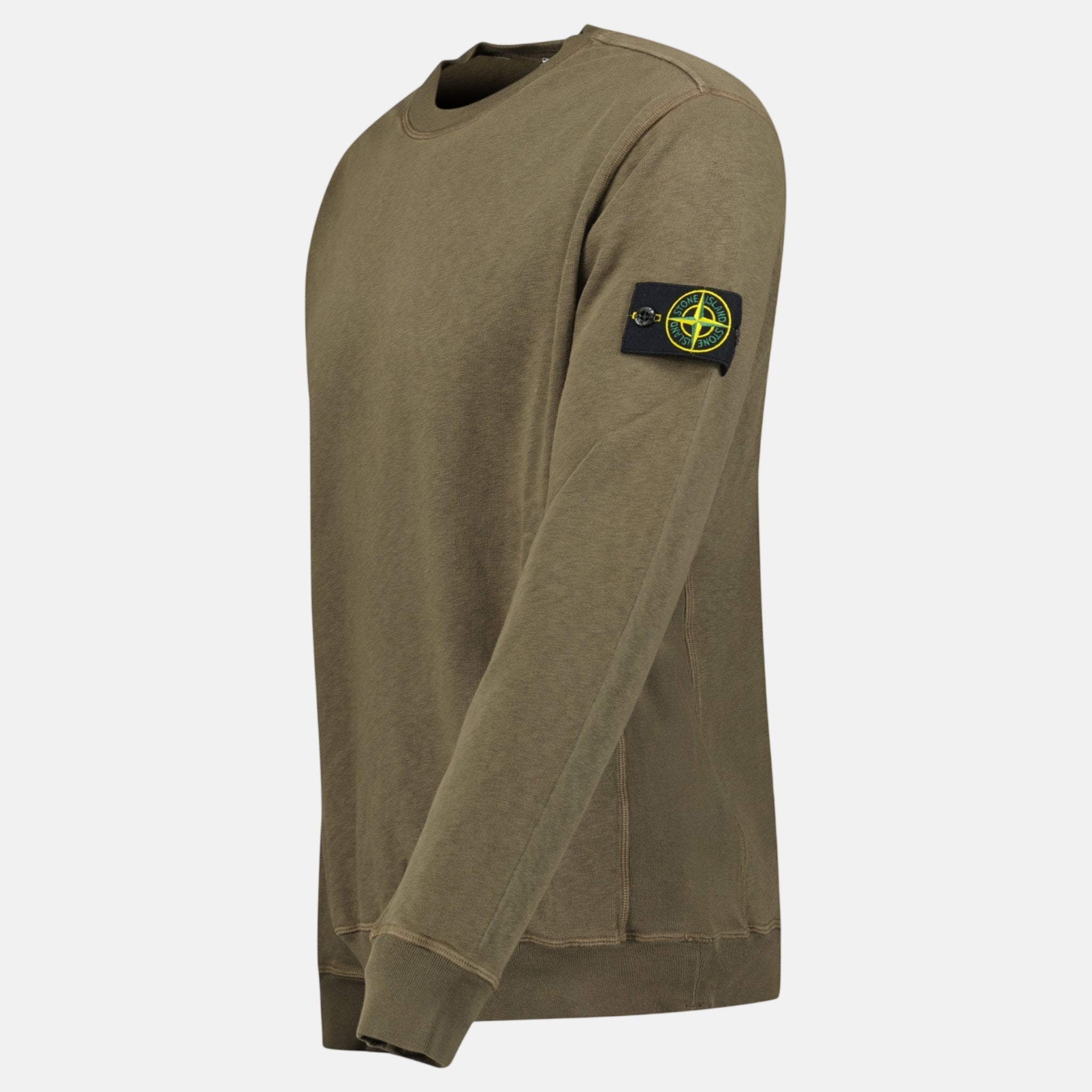 Stone Island Old Effect Crewneck Sweatshirt Military Green | Studio DOS