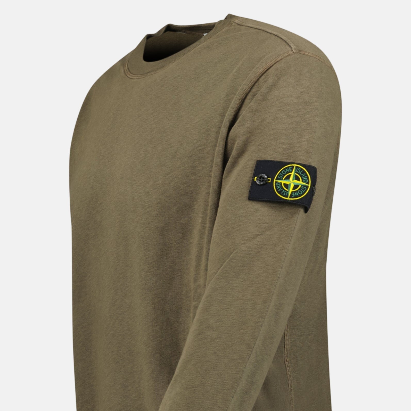 Stone Island Old Effect Crewneck Sweatshirt Military Green | Studio DOS