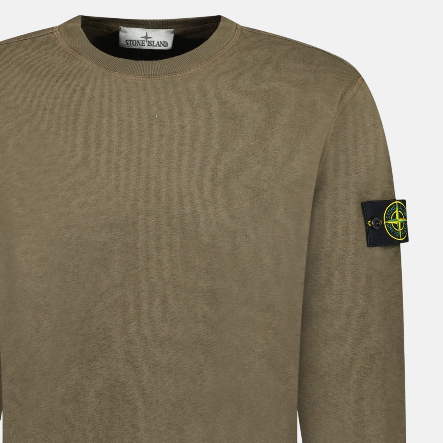 Stone Island Old Effect Crewneck Sweatshirt Military Green | Studio DOS