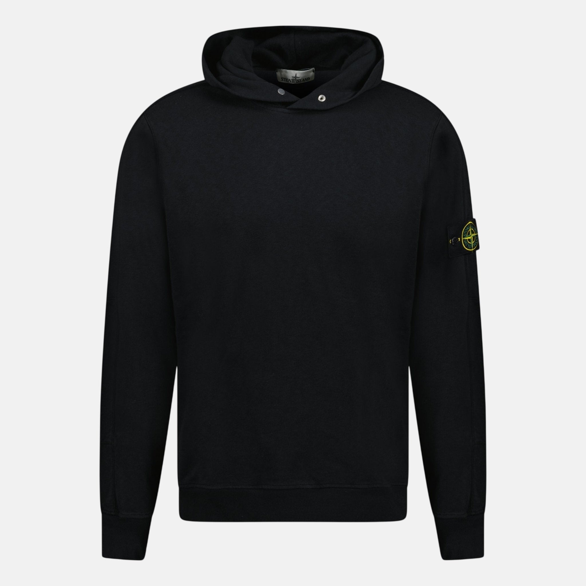 Stone Island ‘Old’ Treatment Hooded Sweatshirt Black | Studio DOS