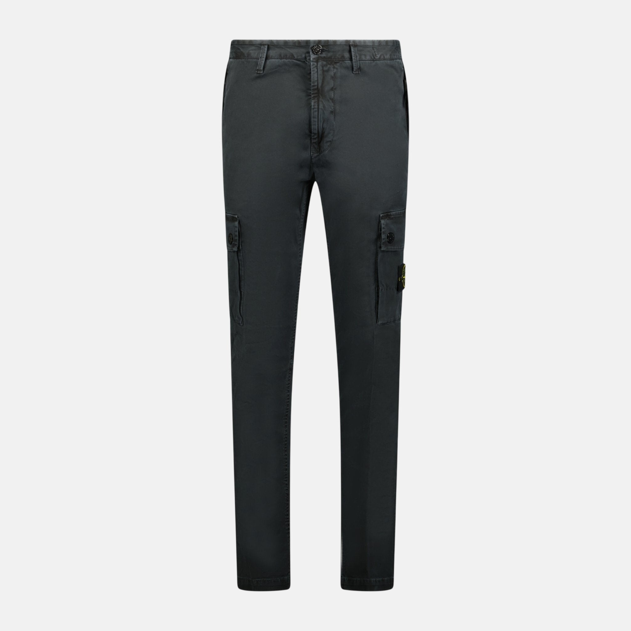 Stone Island Patch Cargo Trousers Black | Studio DOS