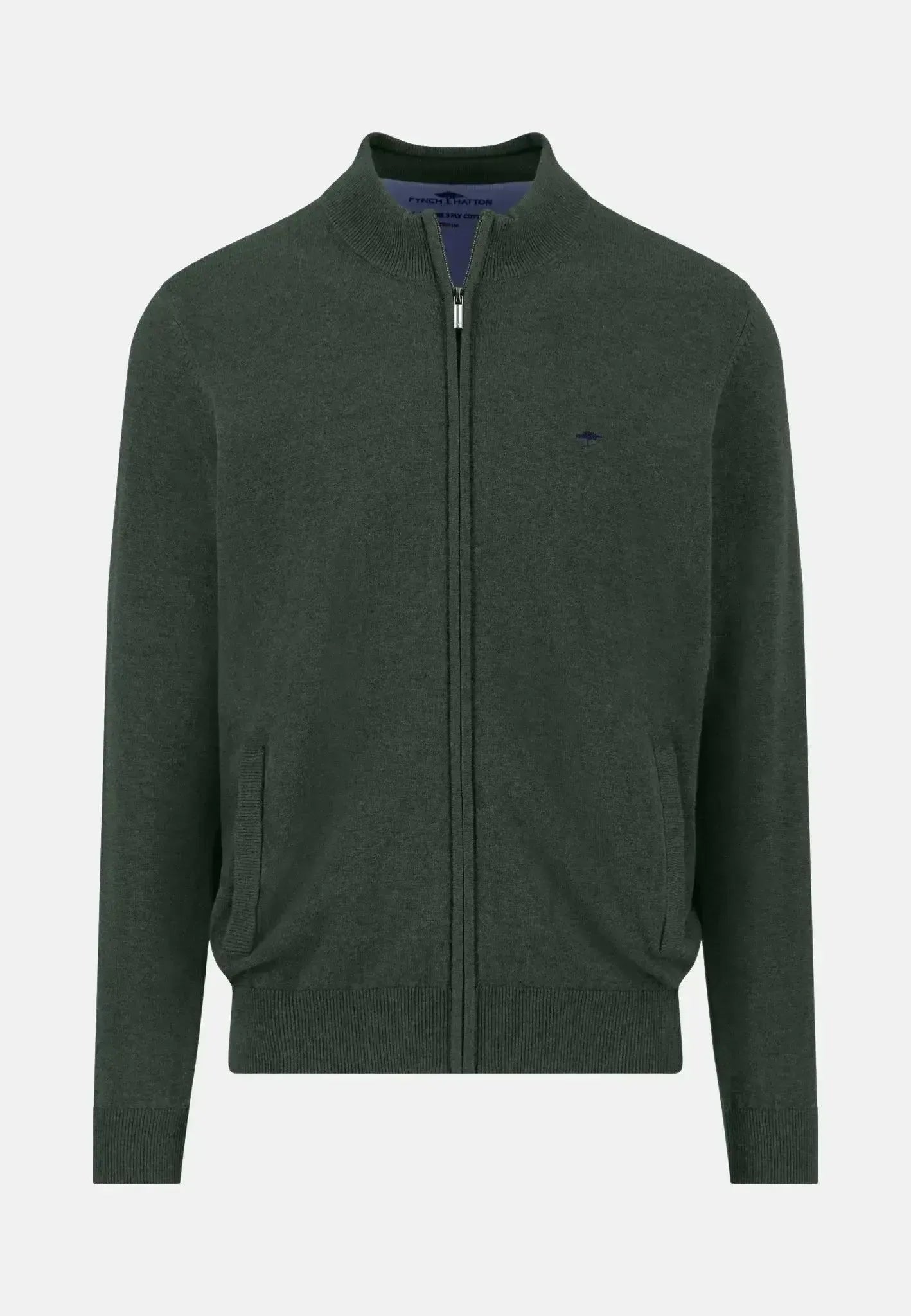 Superfine Stand-Up Cardigan Dark Ivy-Designer Outlet Sales
