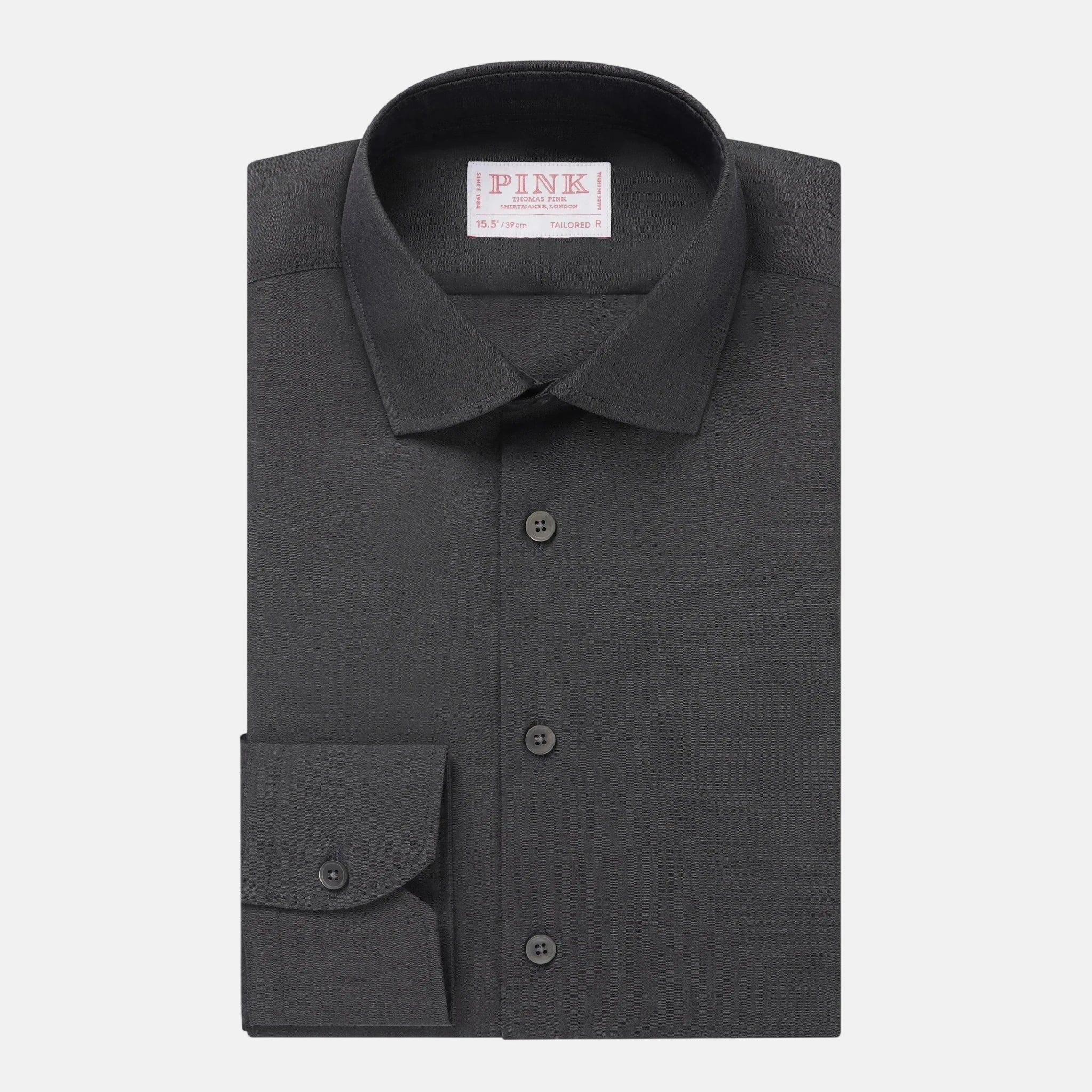 Thomas Pink Tailored Fit Formal Lugano Chambray Shirt Grey | Studio DOS