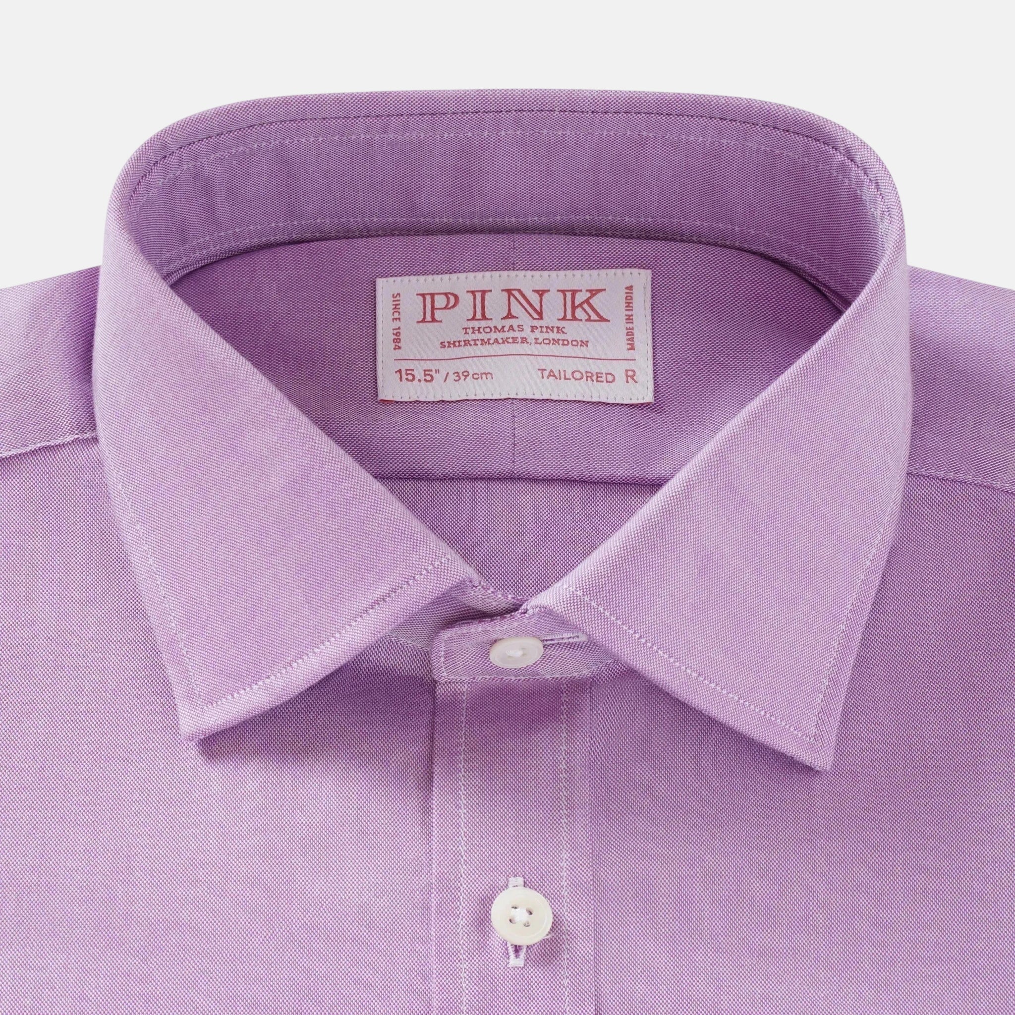 Thomas Pink Tailored Fit Formal Oxford Cotton Shirt Purple | Studio DOS