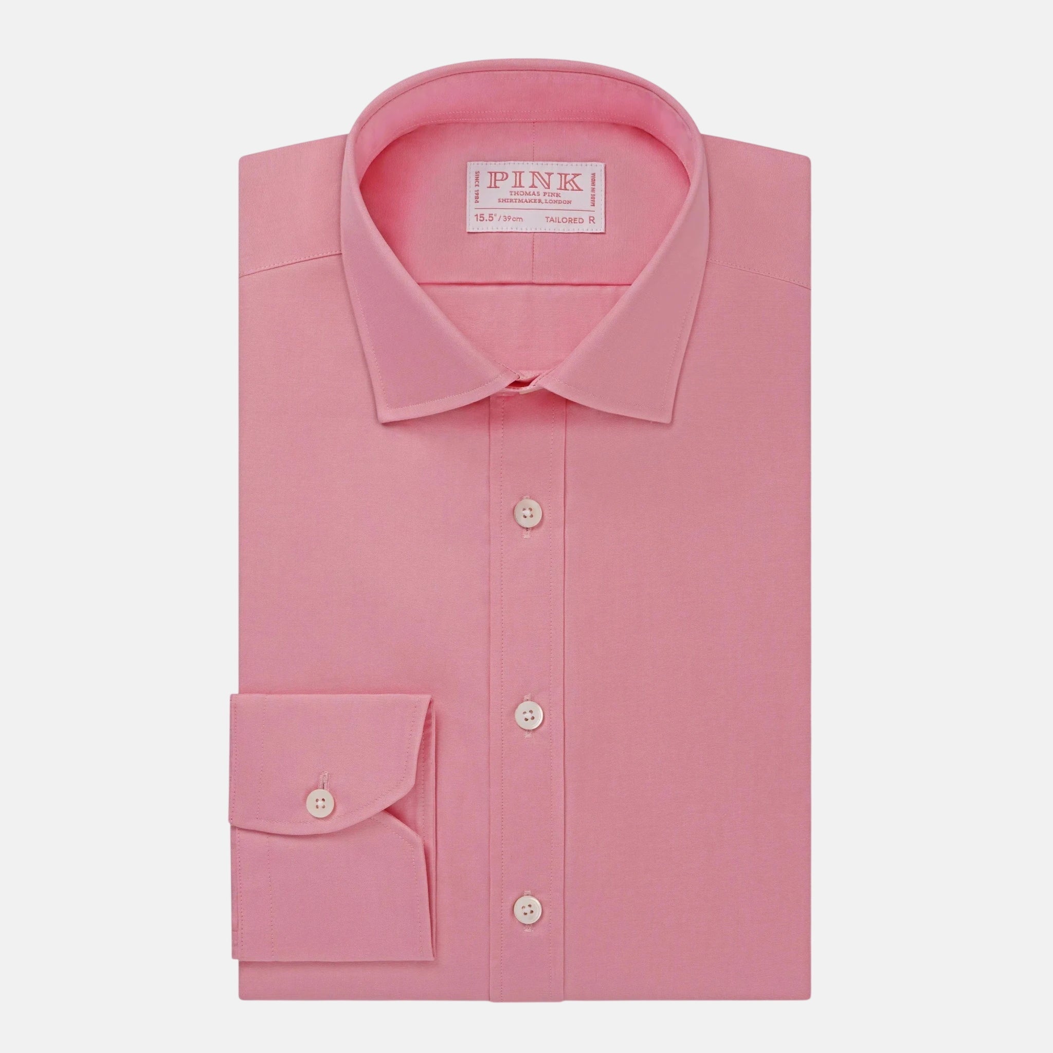 Thomas Pink Tailored Fit Formal Ramses Poplin Shirt Pink | Studio DOS