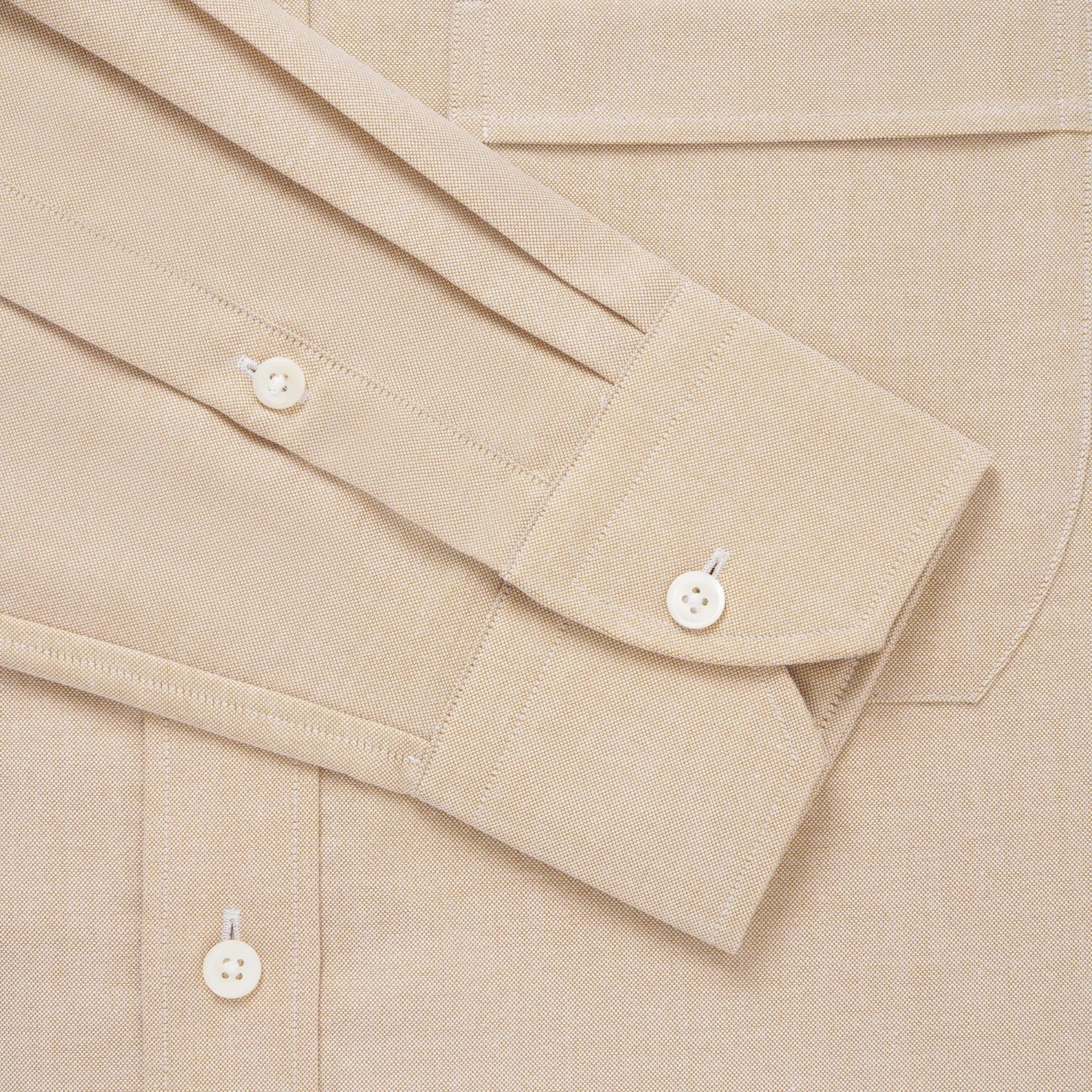 Thomas Pink Tailored Fit Smart Casual Contrast Oxford Shirt Beige | Studio DOS