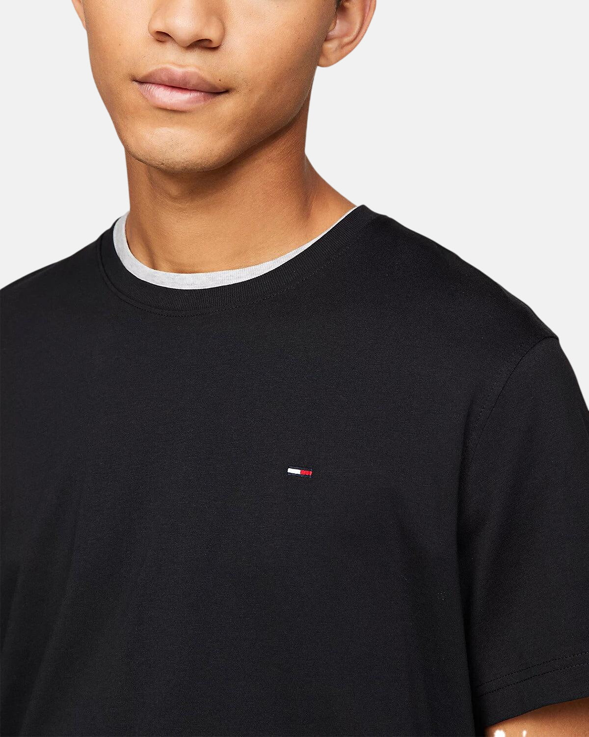 TOMMY HILFIGER TJ SLIM FIT FLAG T - SHIRT BLACK | Studio DOS