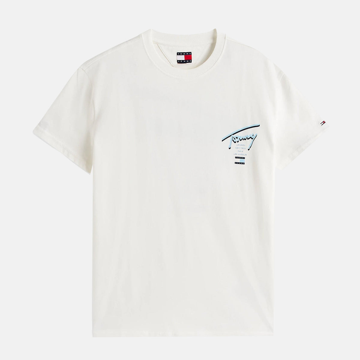 Tommy Jeans Mens City Graphic T-Shirt Ecru | Studio DOS